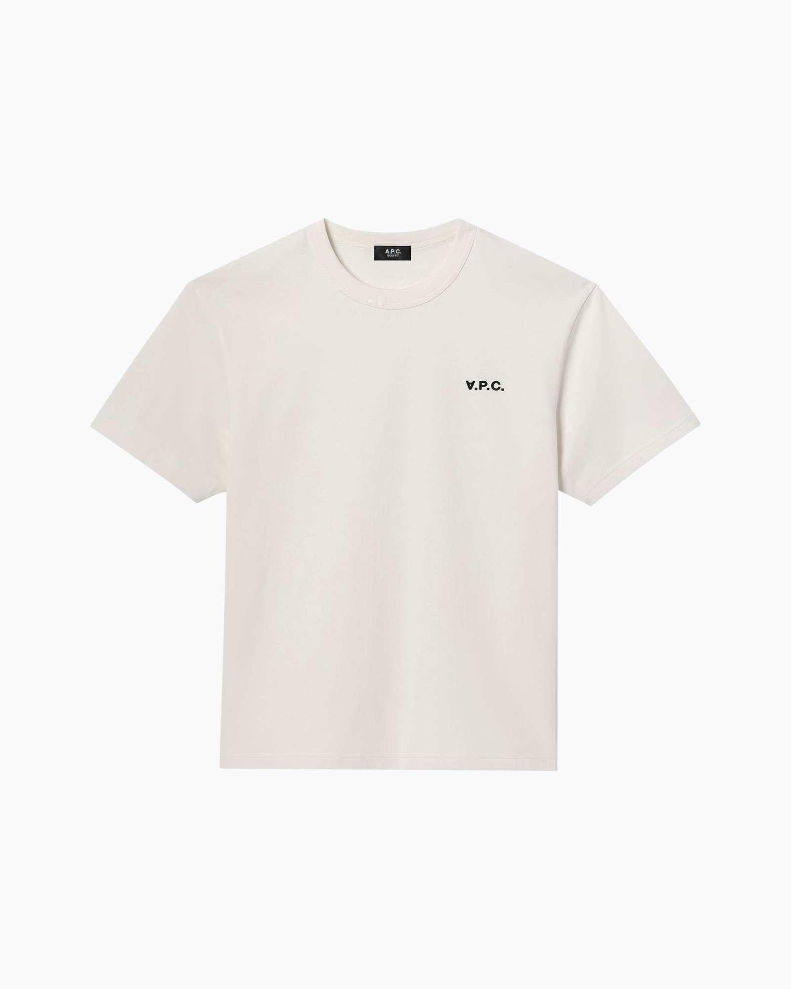 t-shirt, mouwkort, rond hals, effen, text-logo