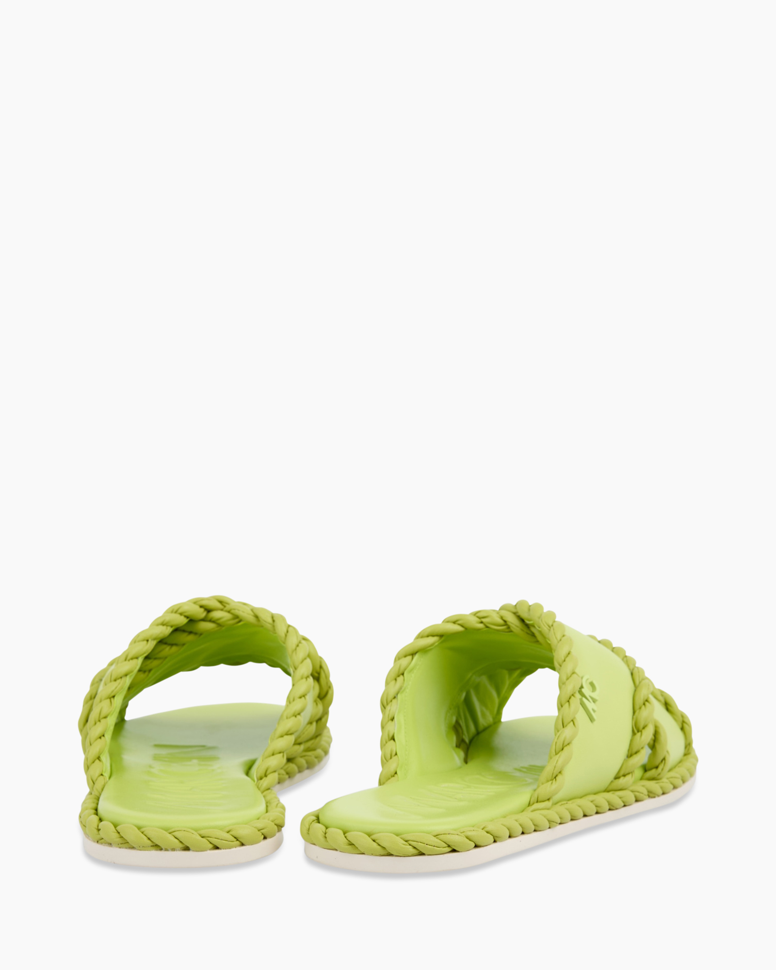 sandalen, sliders, foam, gevlochten, lime