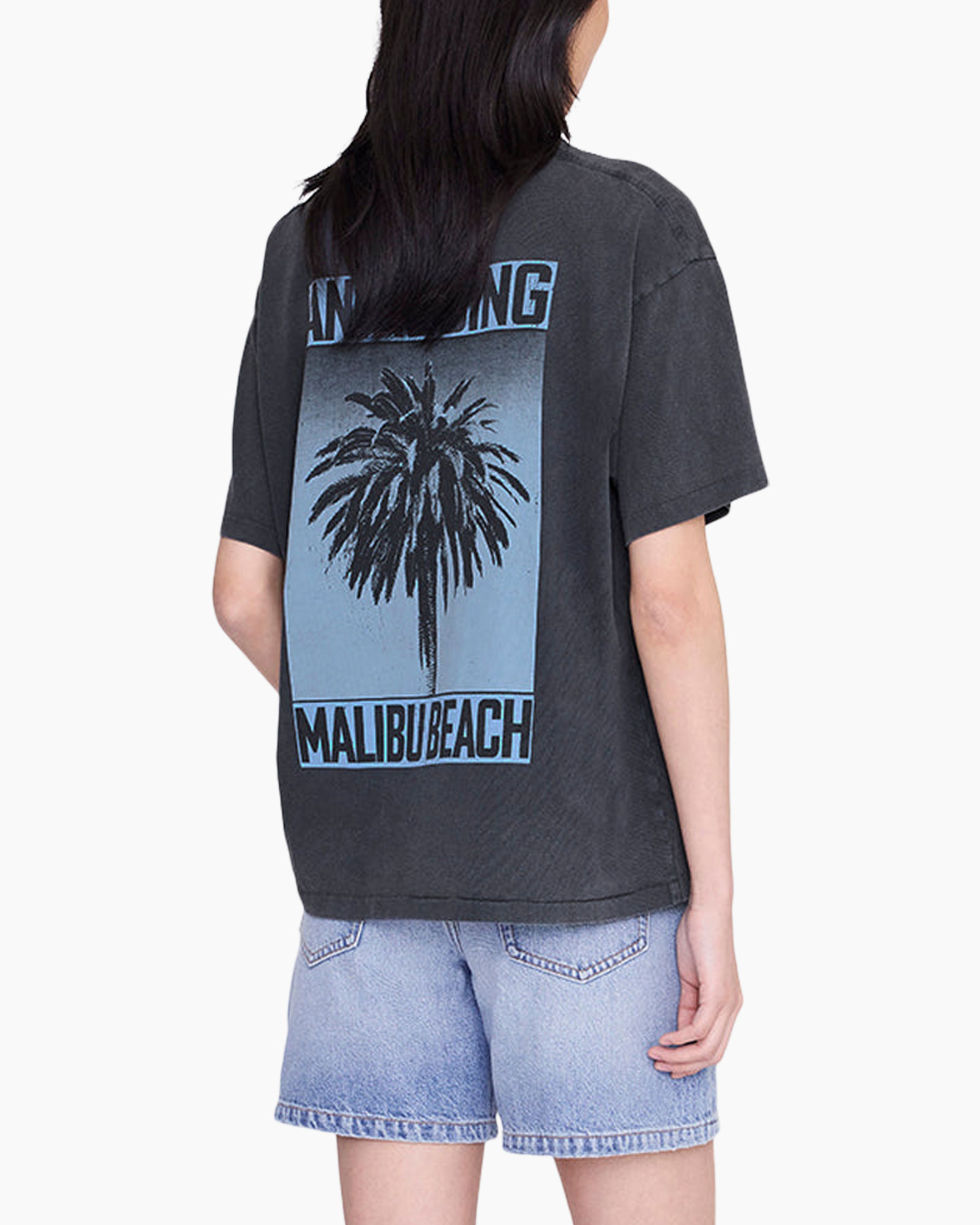 t-shirt, korte mouwen, grafisch, lossere pasvorm, donkergrijs