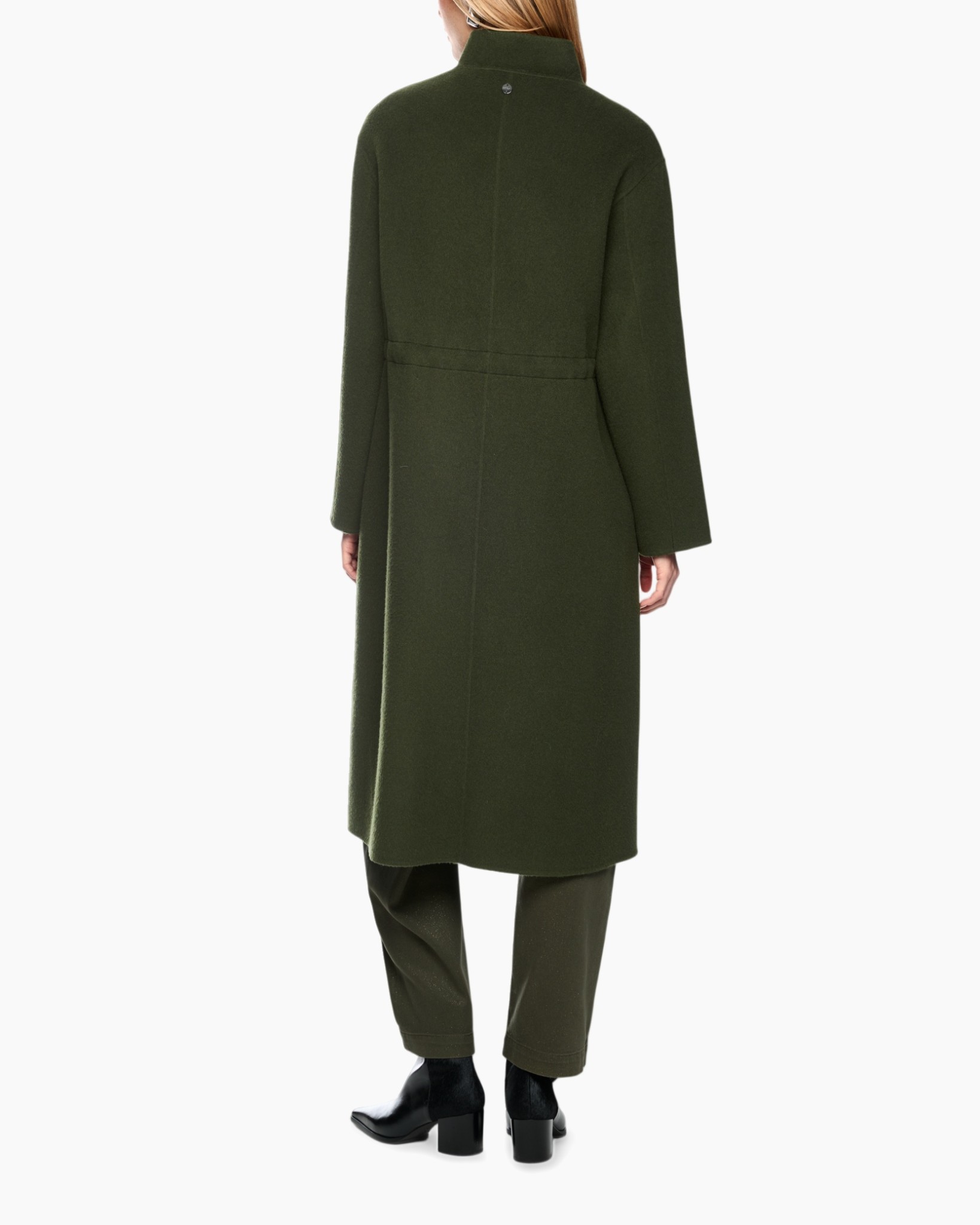 jas, olijfgroen, lange jas, buitenkleding, breiTop
