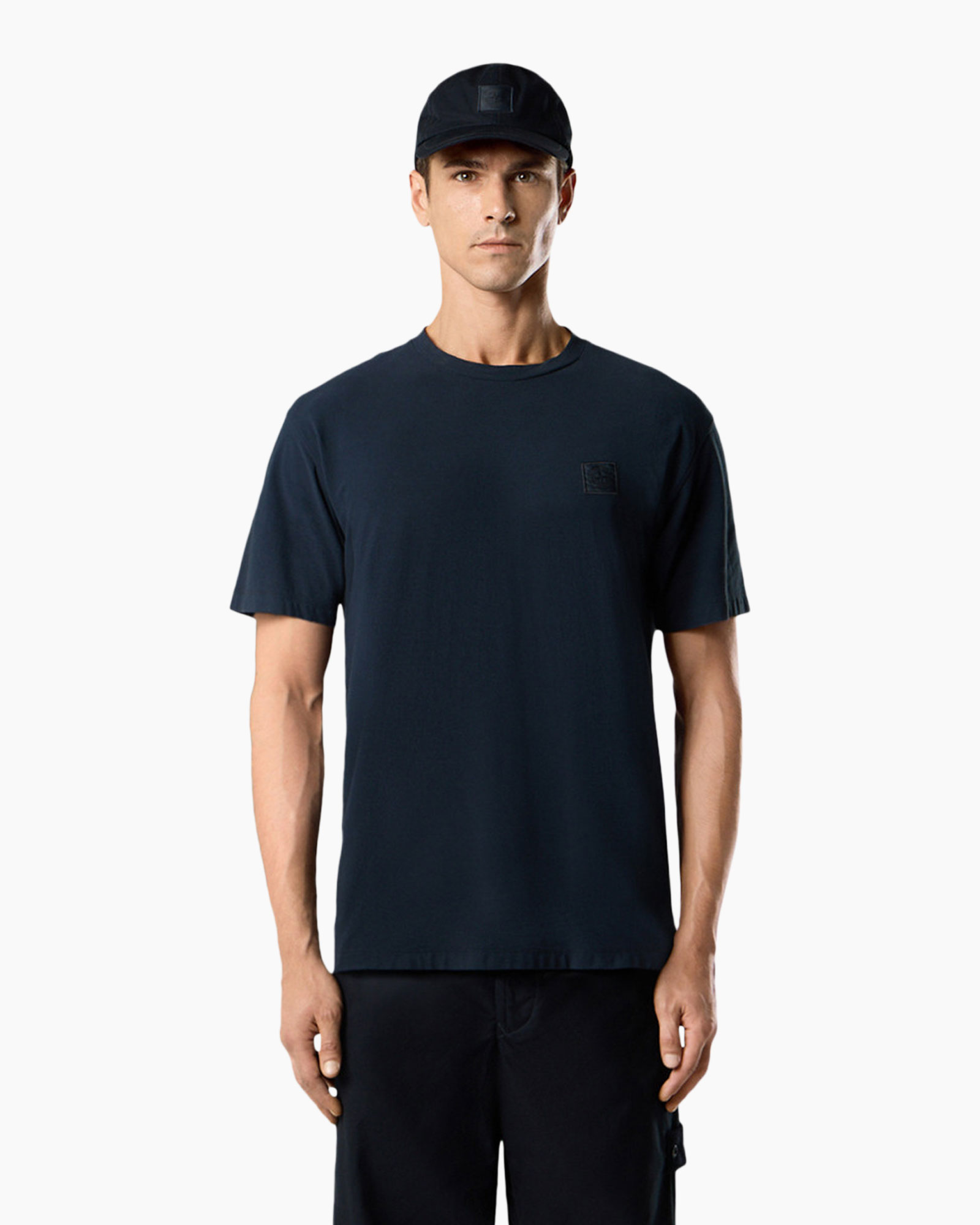 T-shirt Ghost Cotton Jersey Crepe Donker Blauw