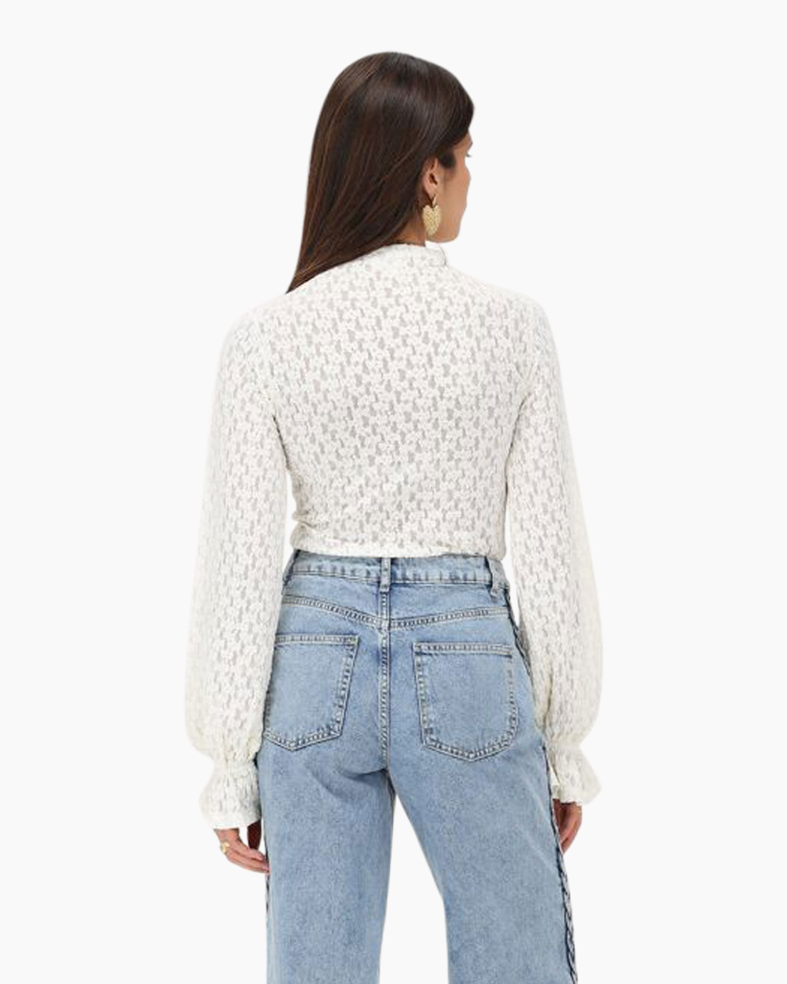 Top Top Flower Lace With Cuff Wit
