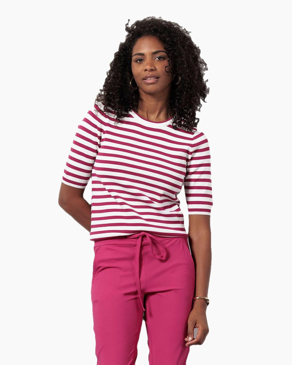 Pullover Luna Ssl Stripe Roze