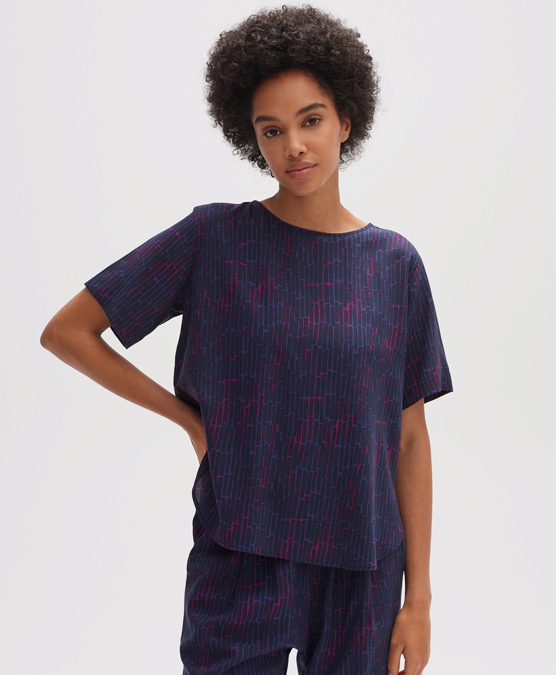 Opus Blouse Faspa Sunny Blauw