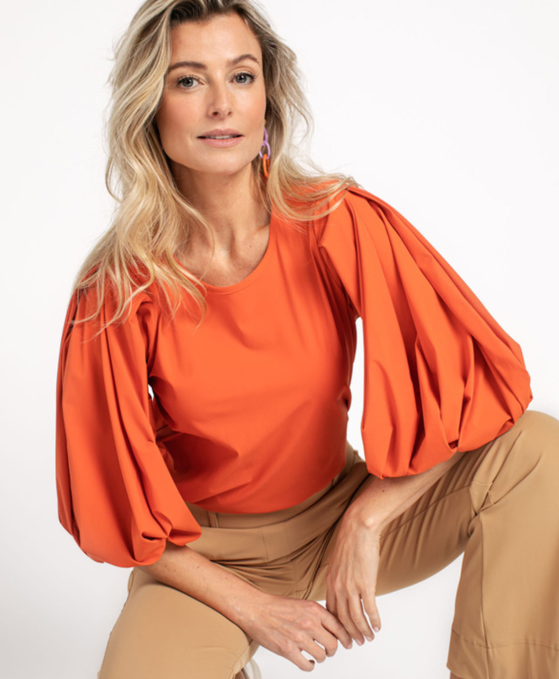 blouse oranje