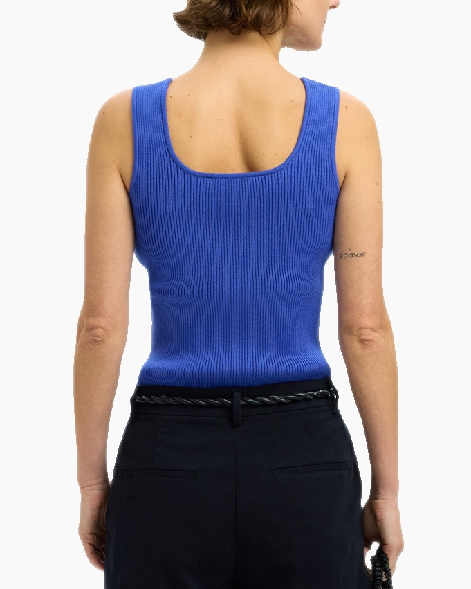 Top Kamma Jenny Sl Knit Top Blauw
