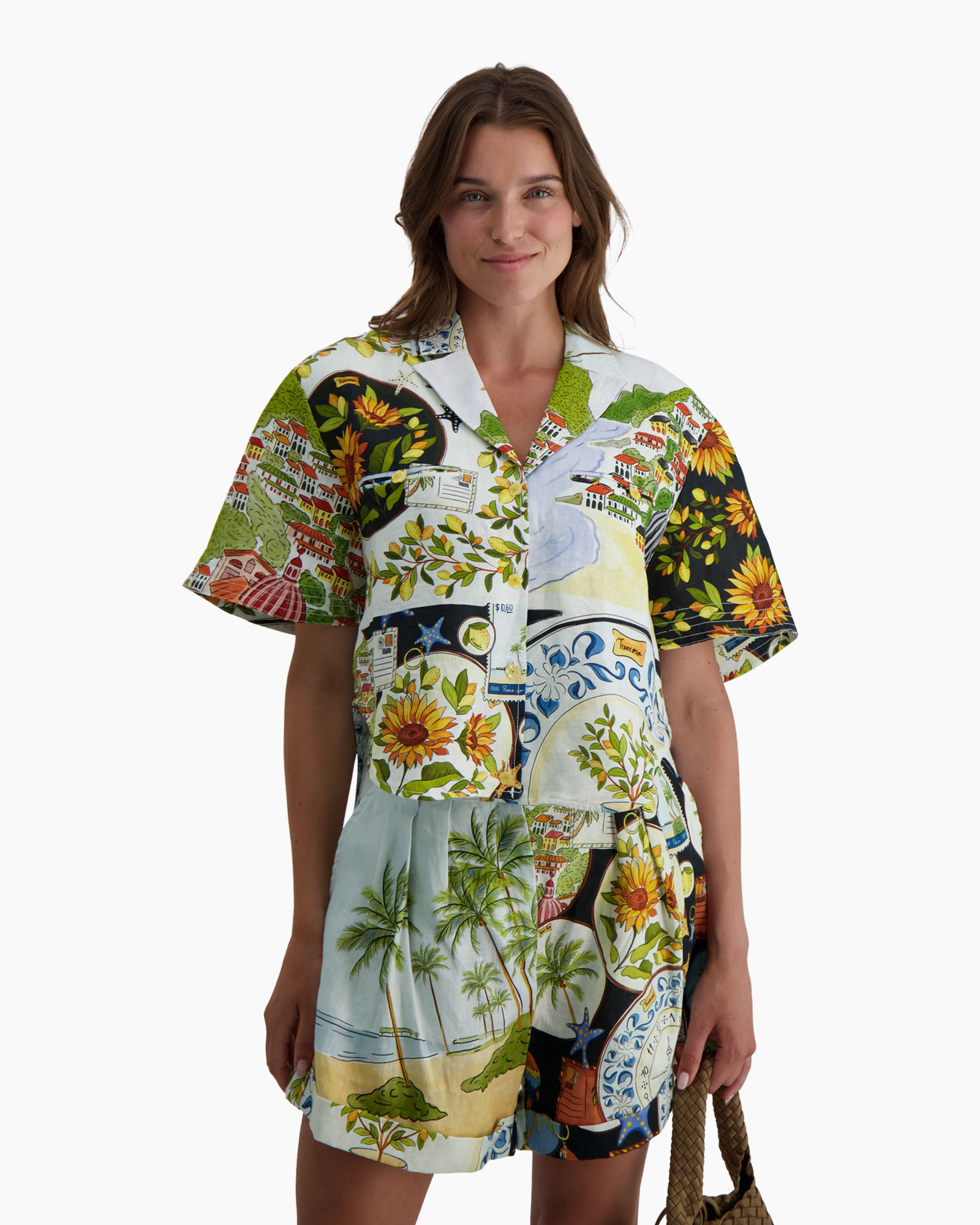 Blouse Latin Trip Scarves Buttoned Groen