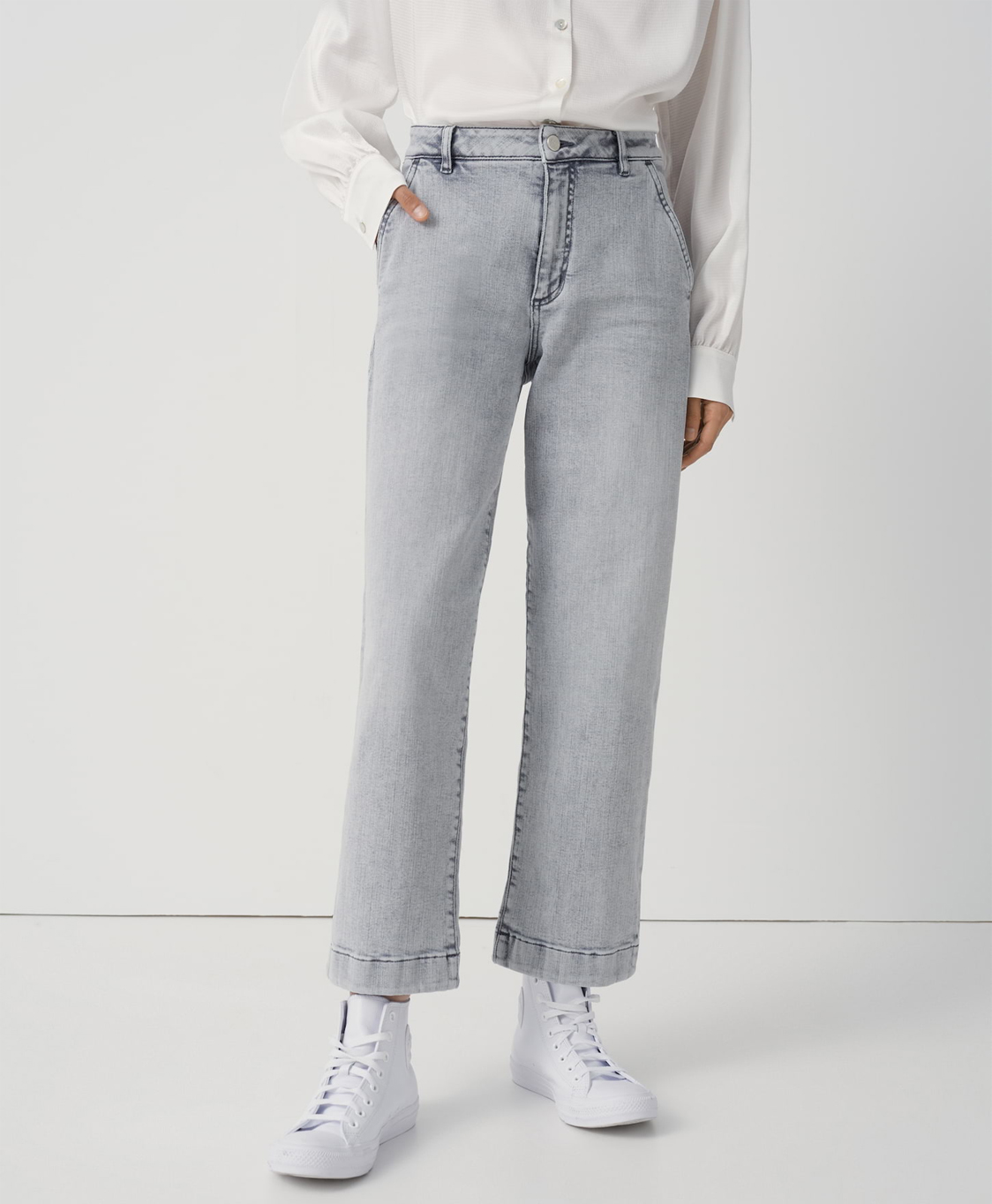 Someday Jeans Chenila Light Grey Grijs