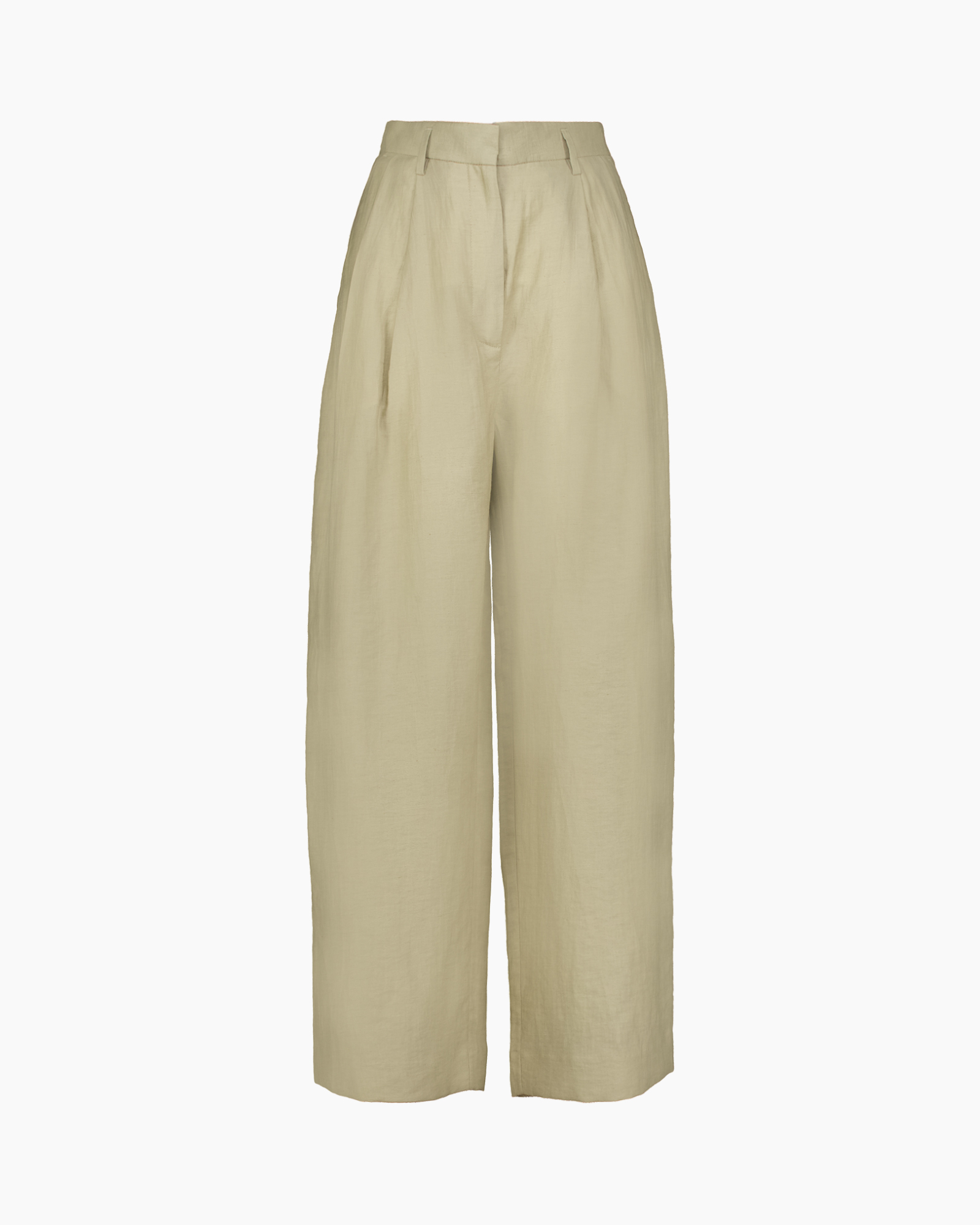 broeken, wijd uitlopend, linnen, beige, broek