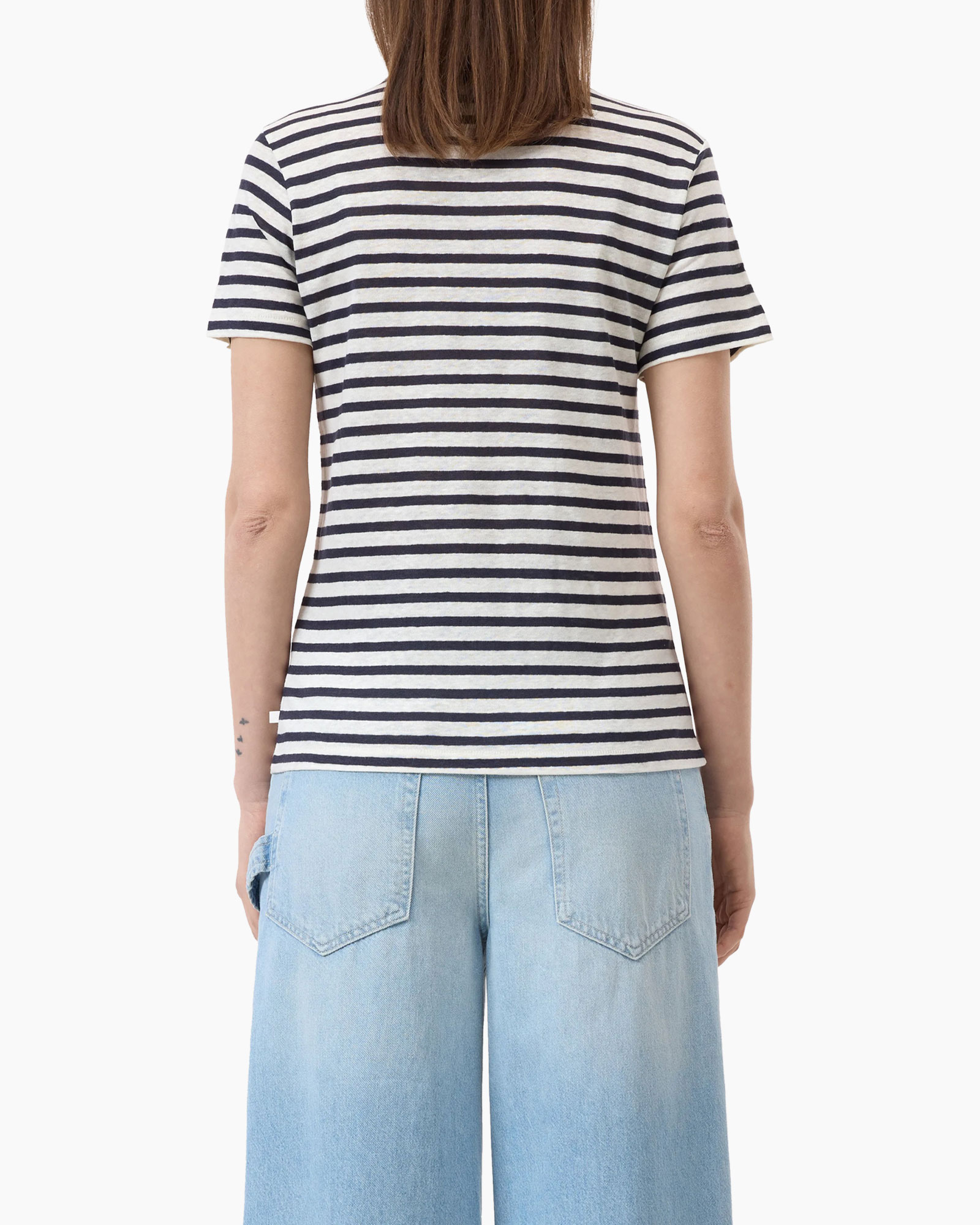 T-shirt Korte Mouw Basic T-shirt Donker Blauw
