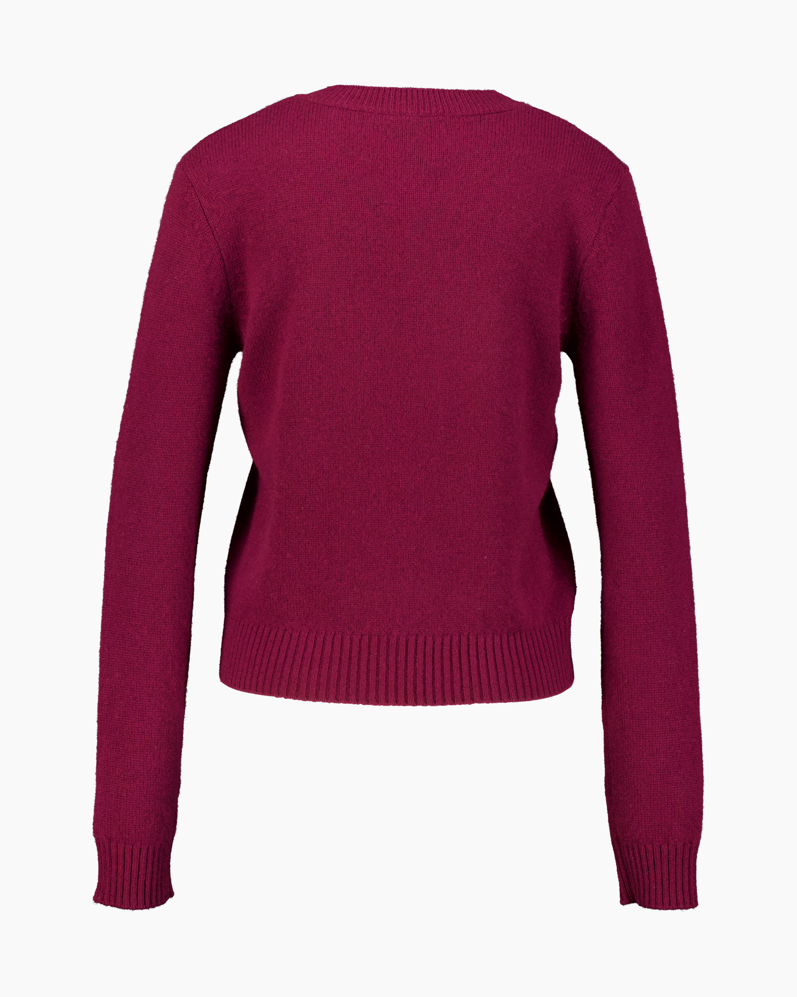 sweater, magenta, crewe neck, breip, lange mouw