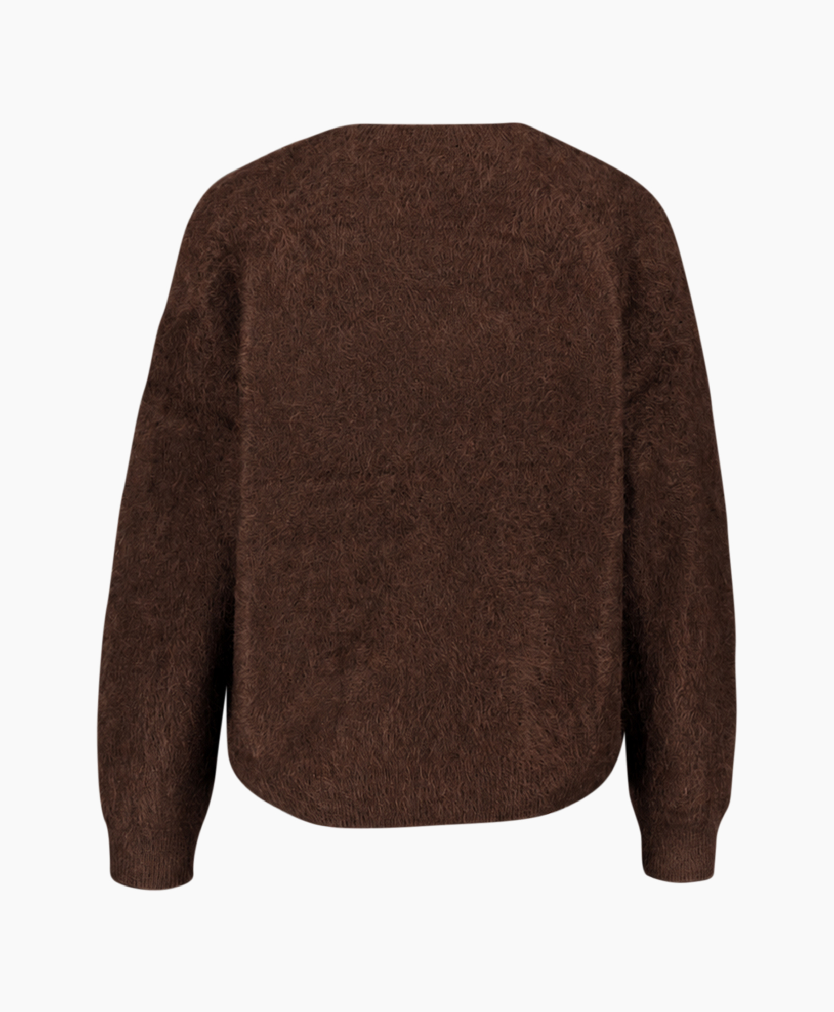 Sweater, bruin, breiwerk, pull-over, lange mouw