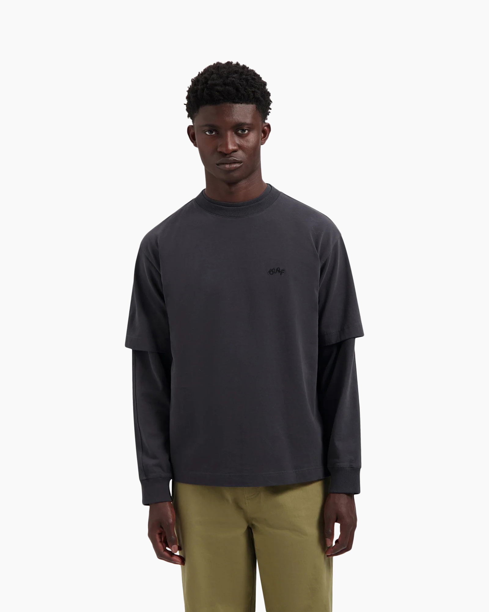 T-shirt Korte Mouw Signature Donker Grijs