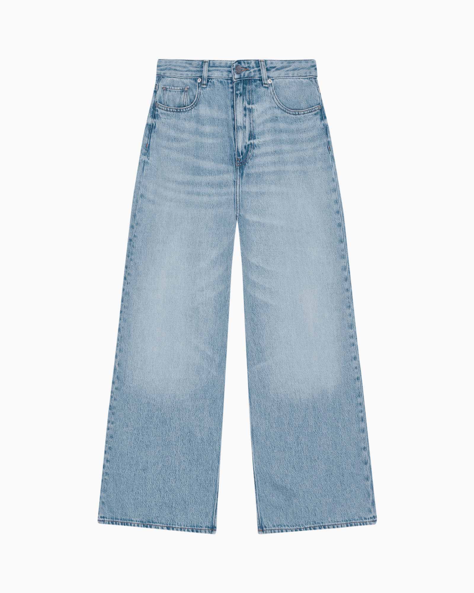 Jeans Soft Rigid Denim Baggy Licht Blauw