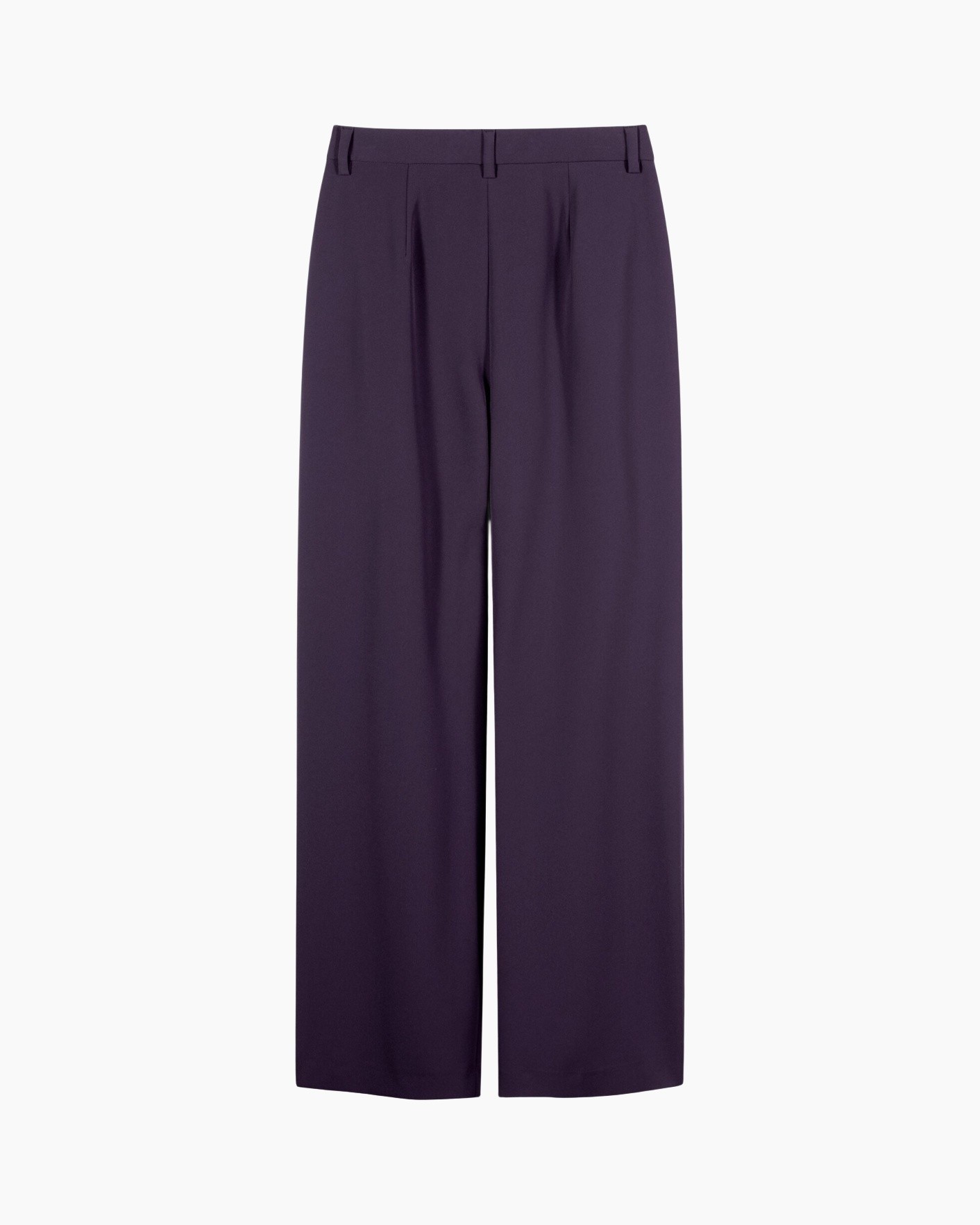 broeken, pants, wijdelstuk, paars, voorstuk-plooit