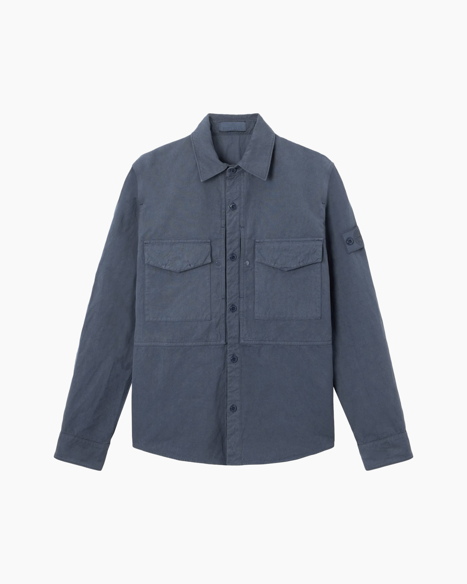 shirt, long-sleeve, button-down, pocketed, blue