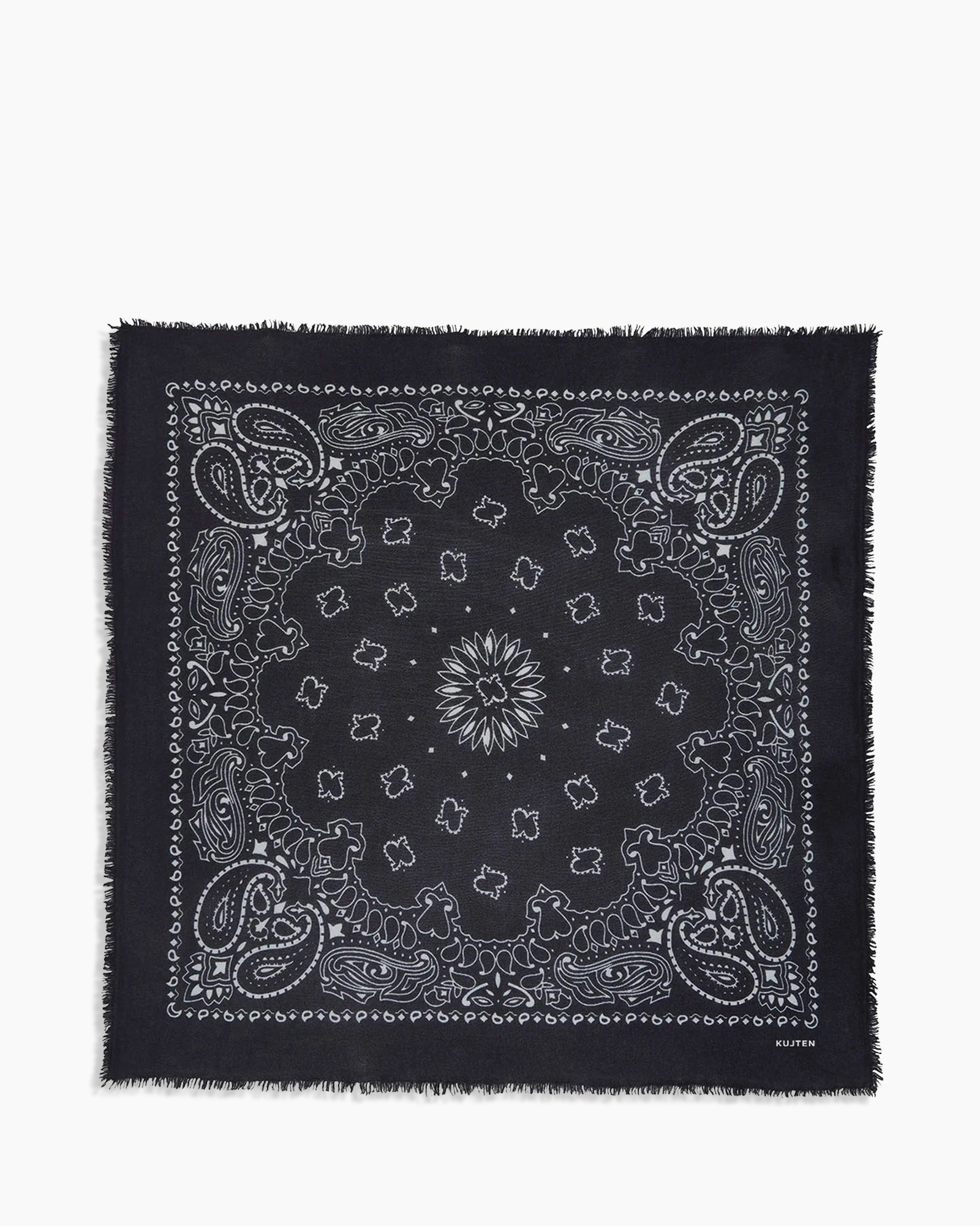 bandana, sjaal met paisley, paisley patroon, vierkante sjaal, donkerblauw