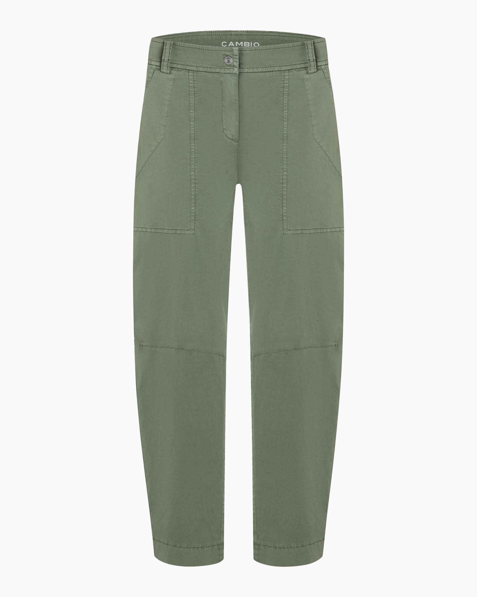 broek, cargo broek, olijf groen, khaki, stiksels detail