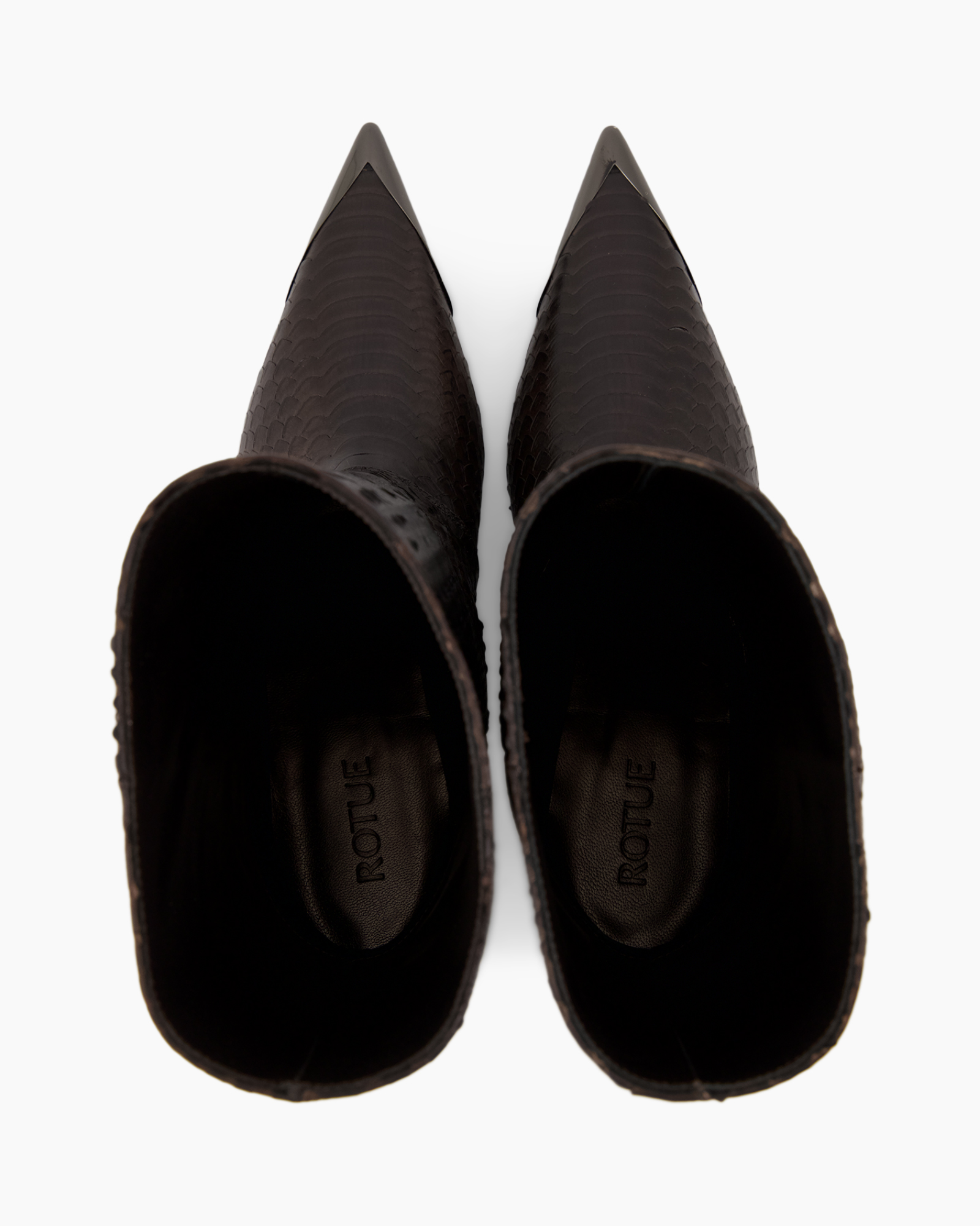 laarzen, enkellaarsjes, vierkante neus, zwart, textured leer