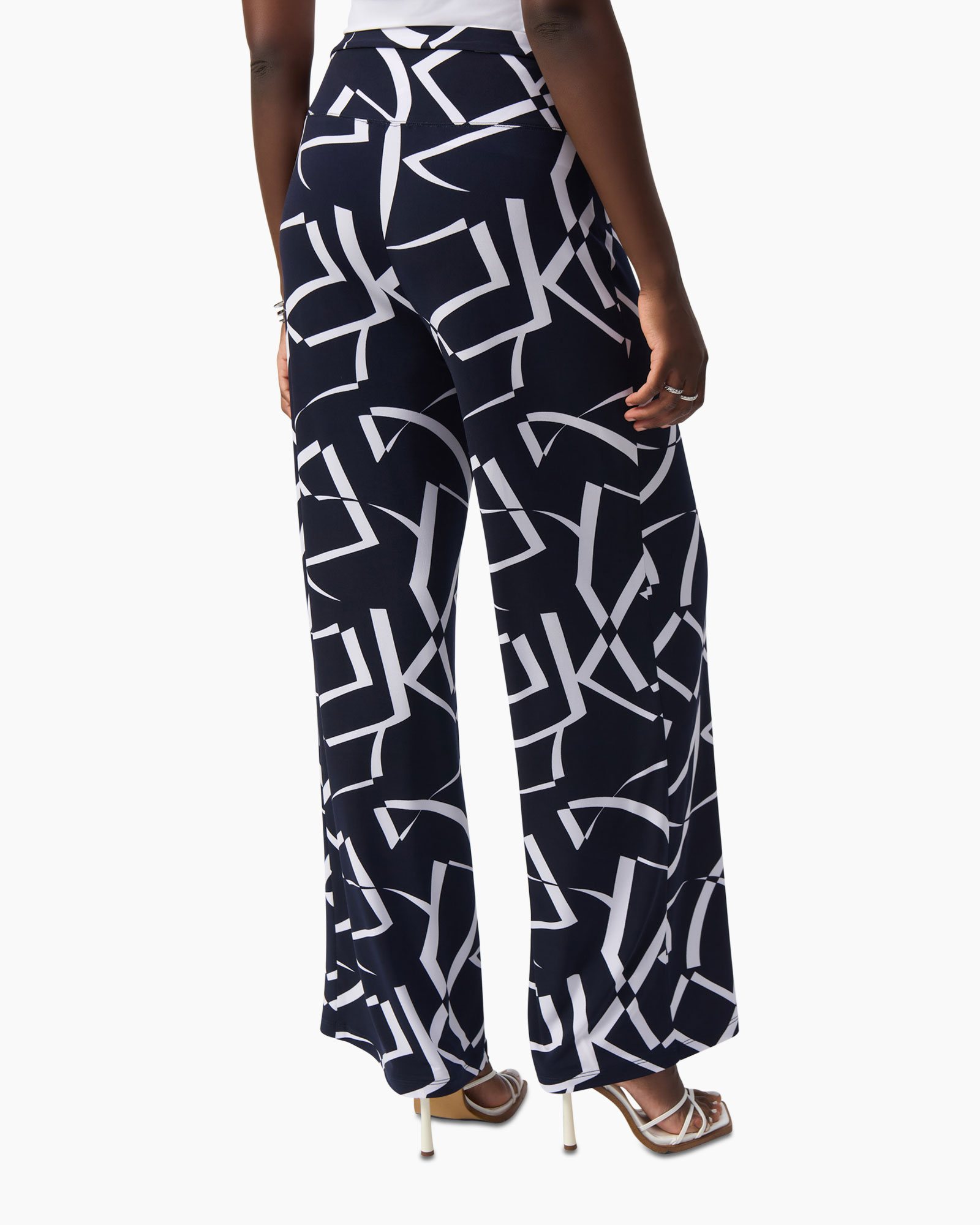 Pantalon Print Donker Blauw