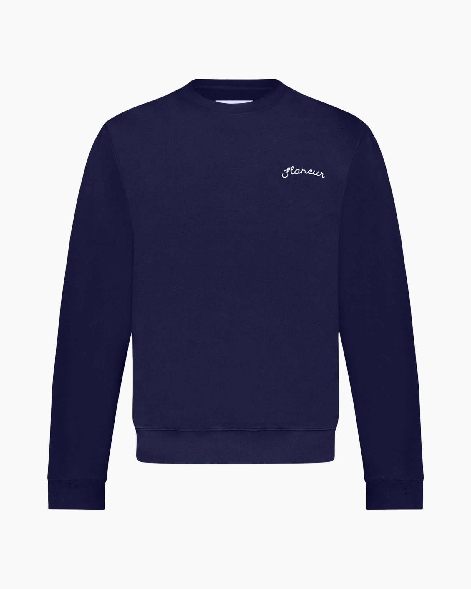 Sweater Signature Crewneck Donker Blauw
