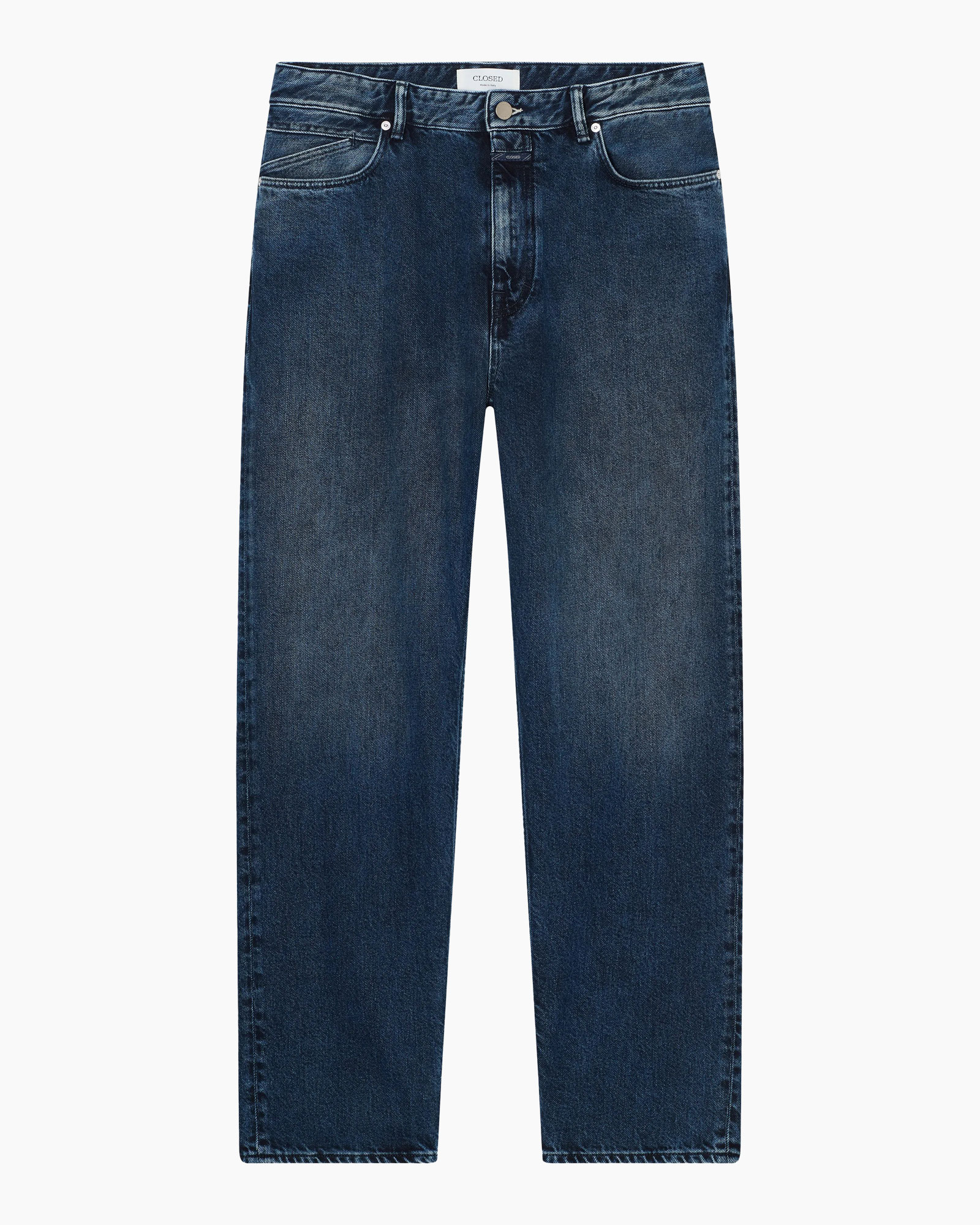 jeans, denim, midwash, rechtbenen, zakken