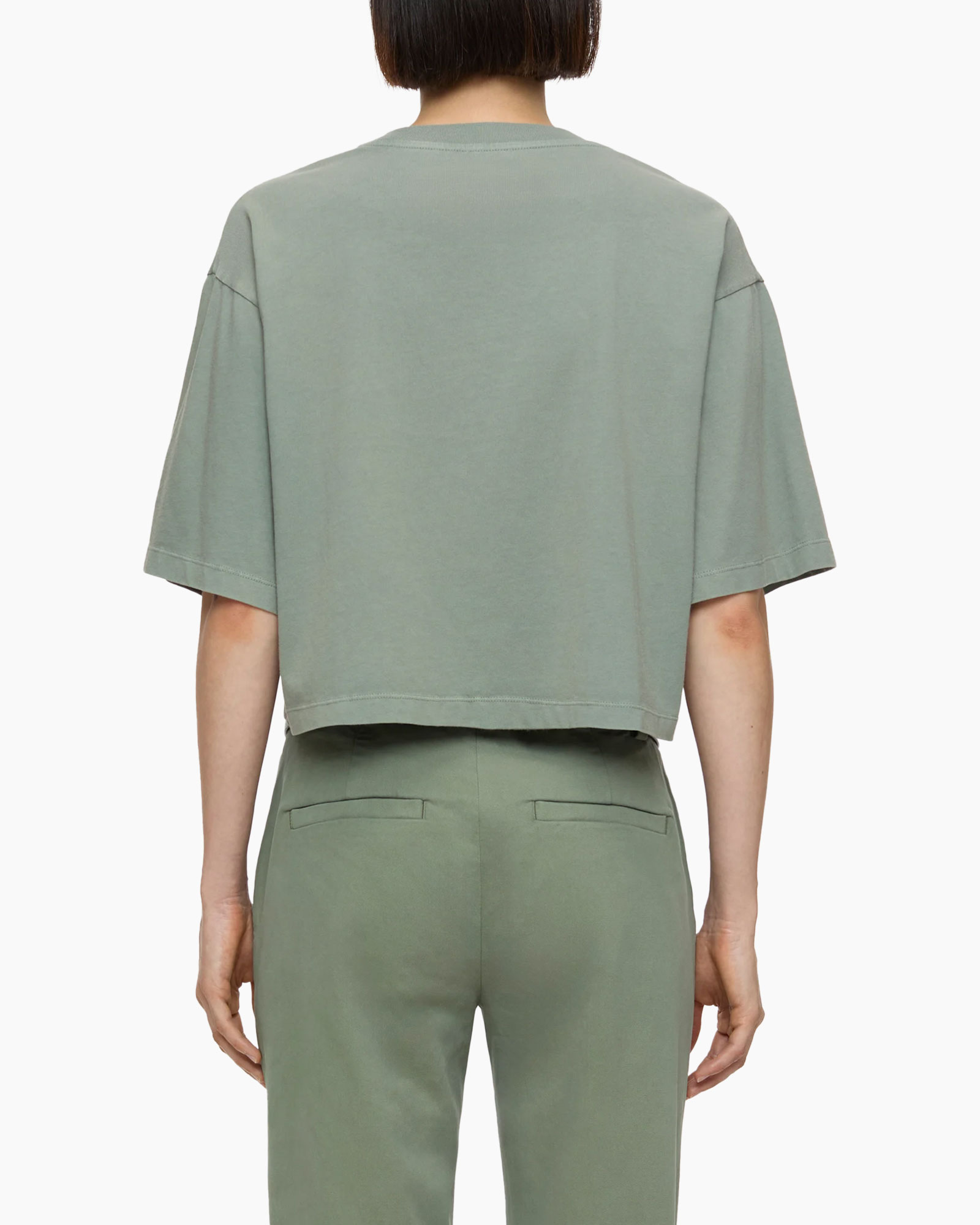 T-shirt Korte Mouw Cropped Groen
