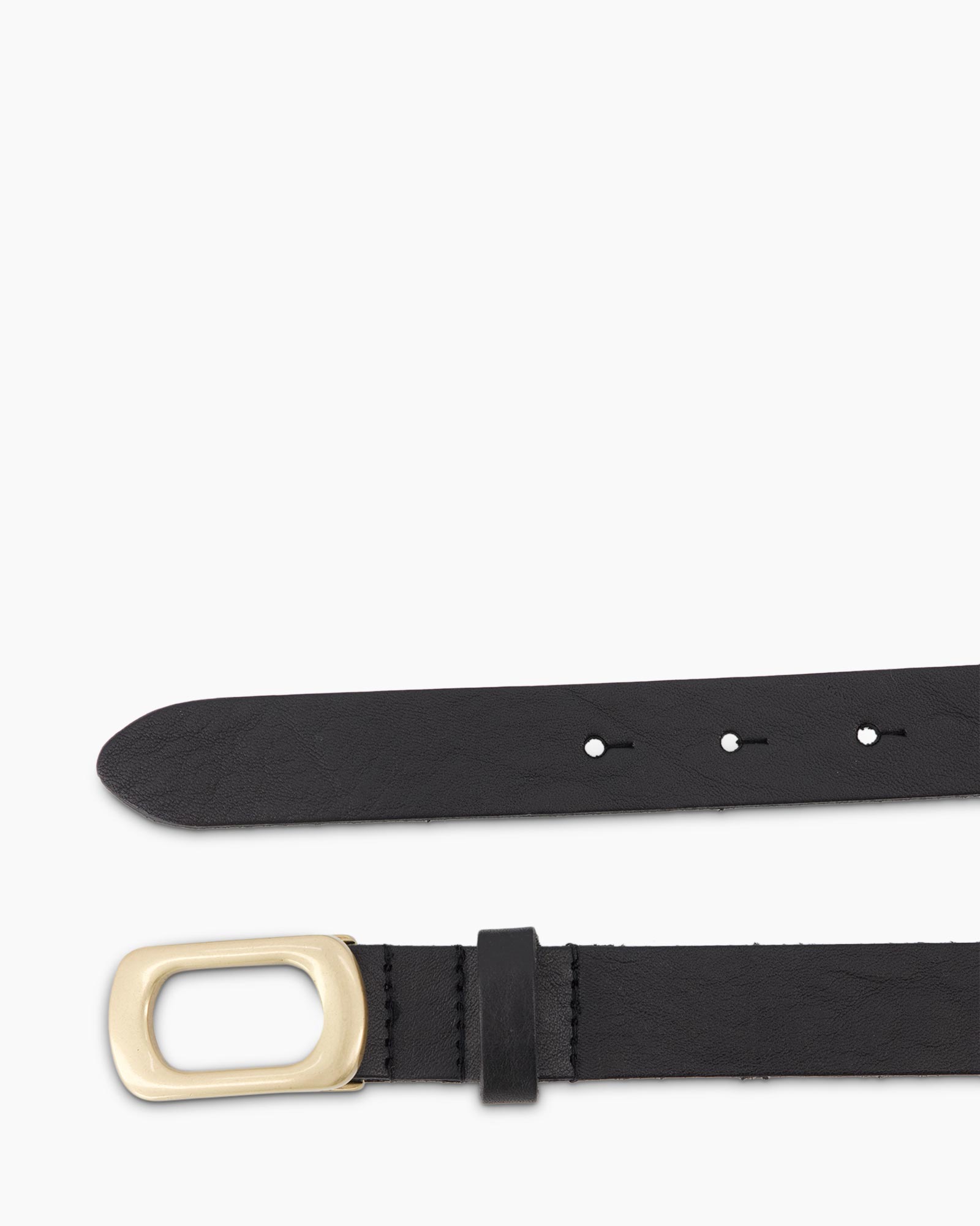 Riem Square Buckle Zwart