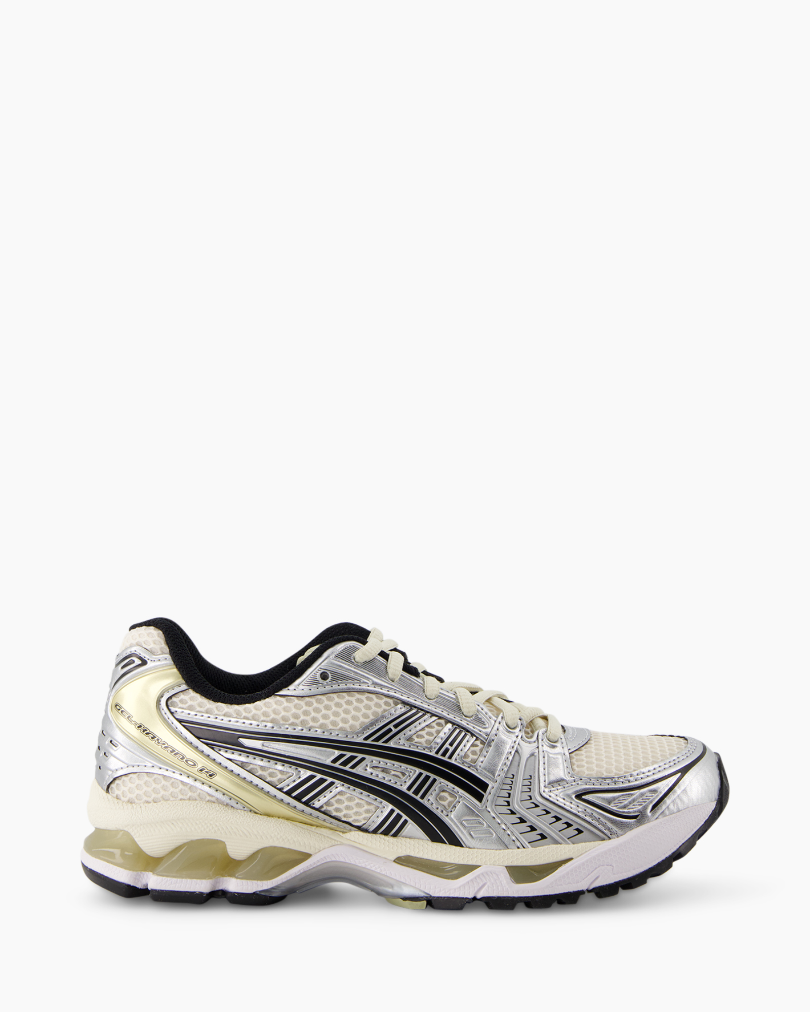 hardloopschoenen, sneaker, mesh bovenwerk, froemzool, zilverkleurig zwart accenten