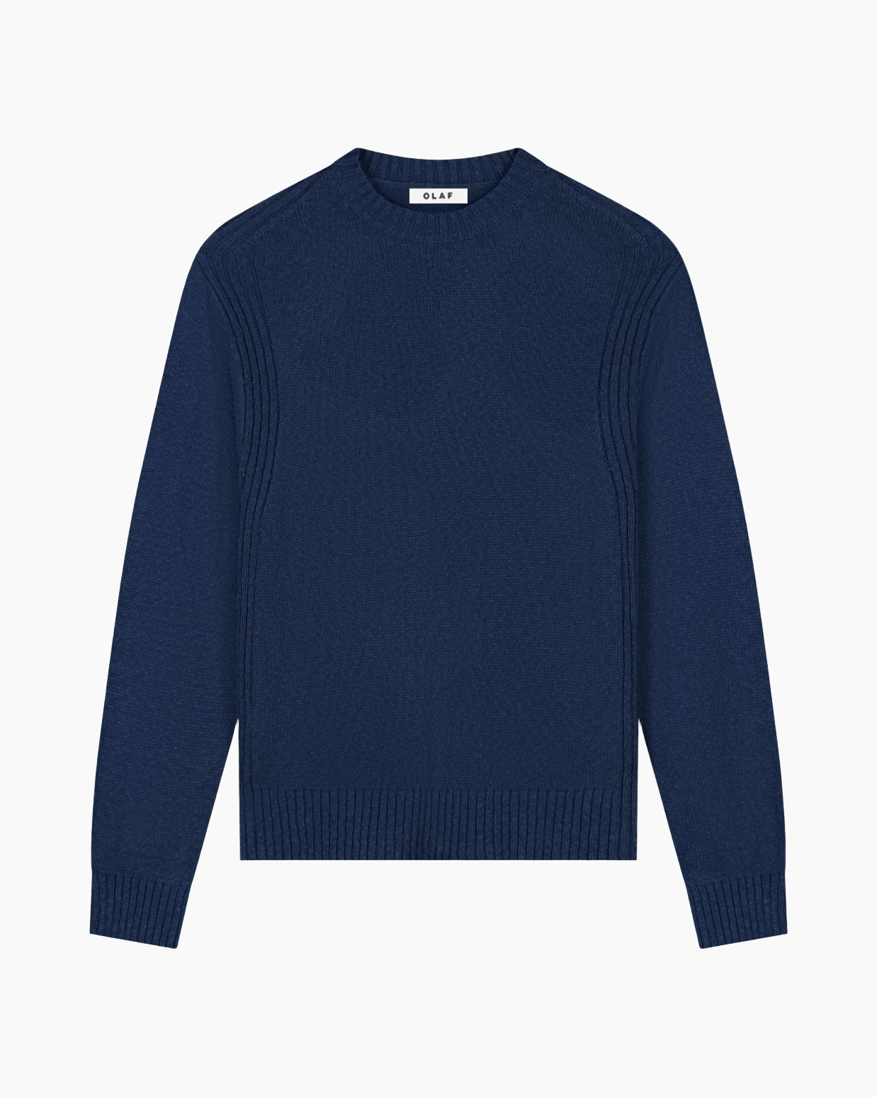 trui, örme, yakası yuvarlak, lacivert, tekstil ribbed