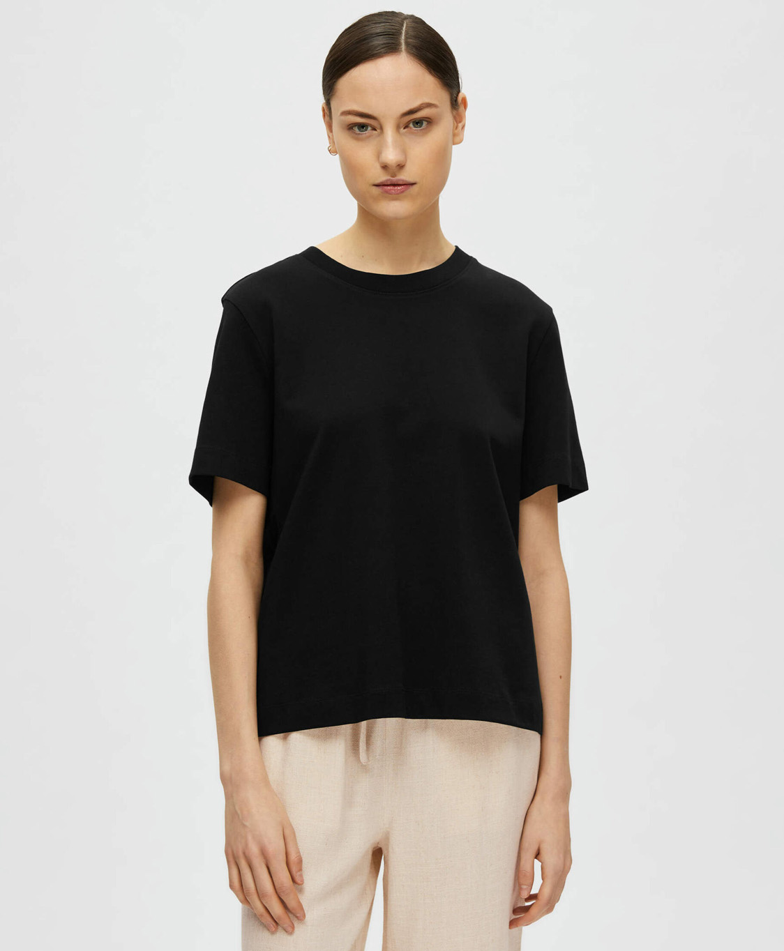 T-shirt Korte Mouw Essential Ss  Boxy Tee Noos Zwart