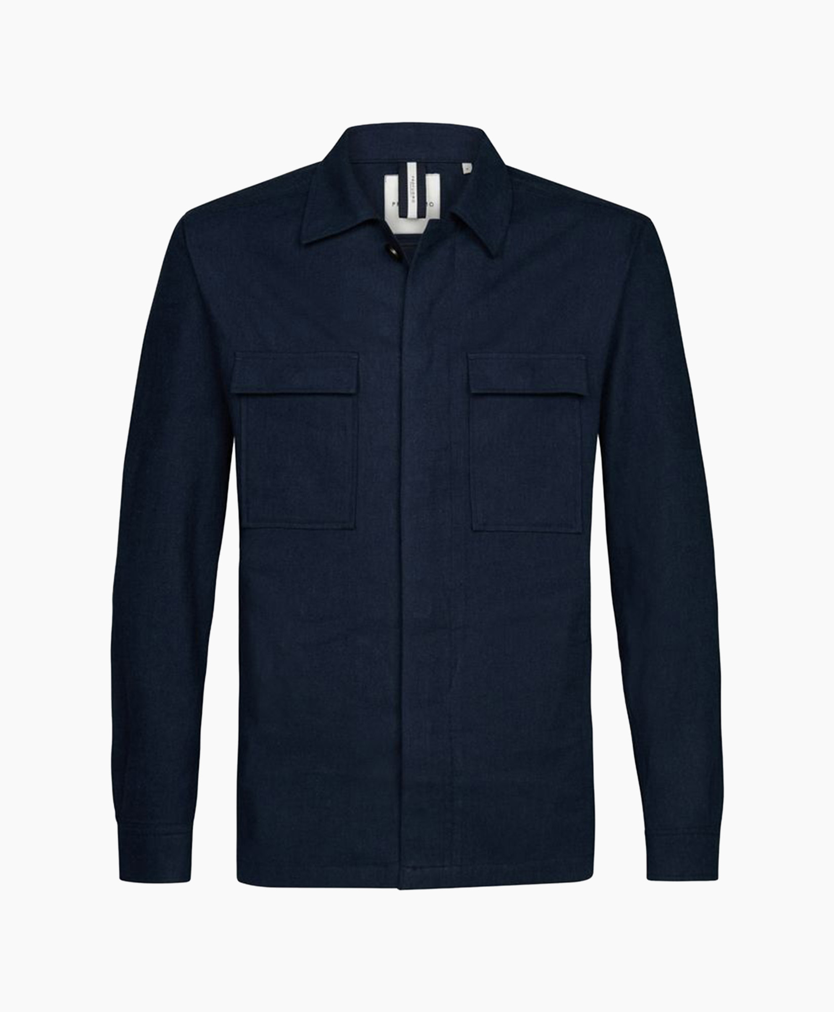 Jasje Overshirt Linen Navy Donker Blauw