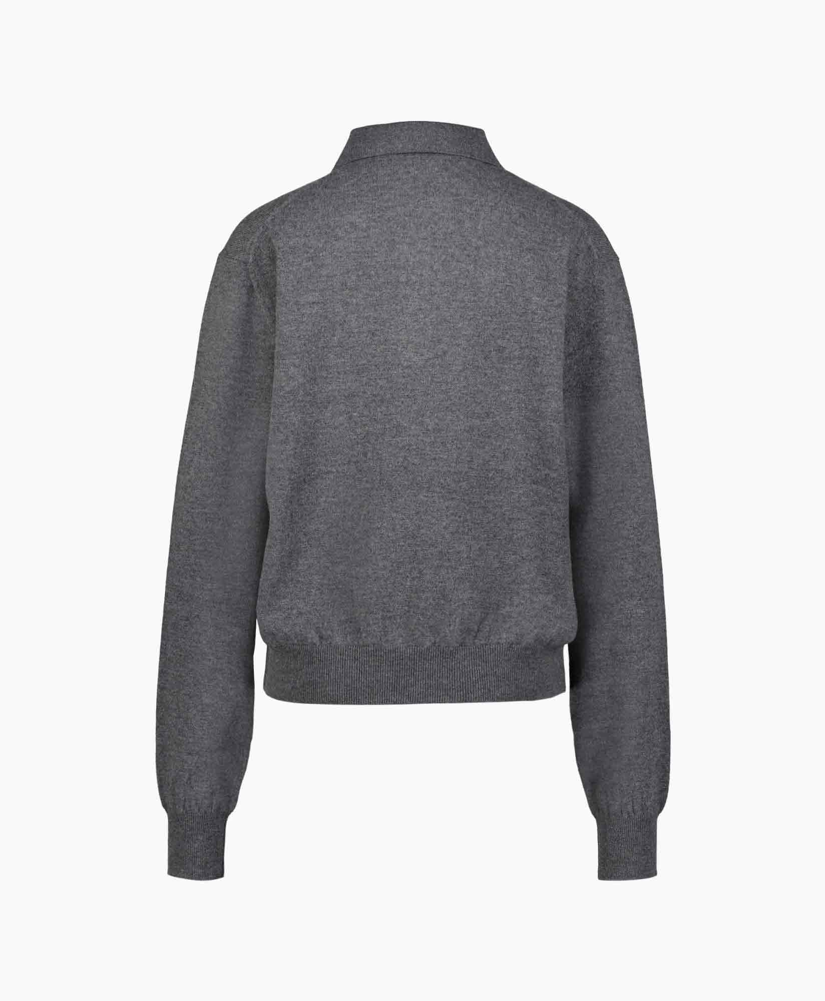 Pullover Wool Cashmere Polo Grijs