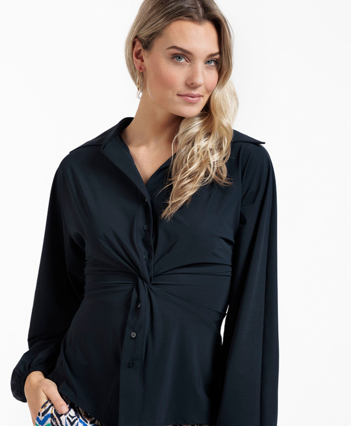 Studio Anneloes Blouse Evoni Knot Donker Blauw
