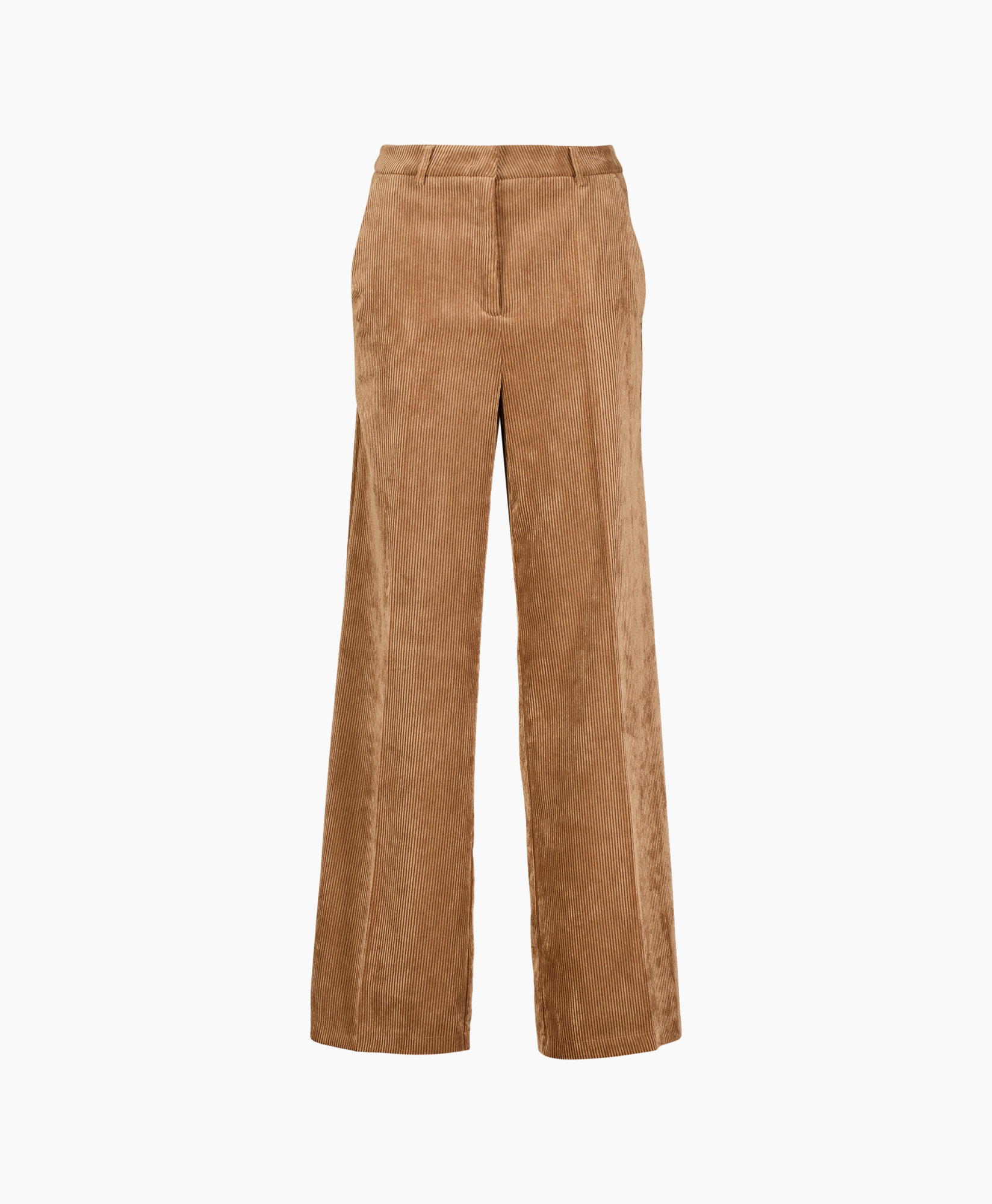 korduroy, broek, wijdedelig, tan, broek