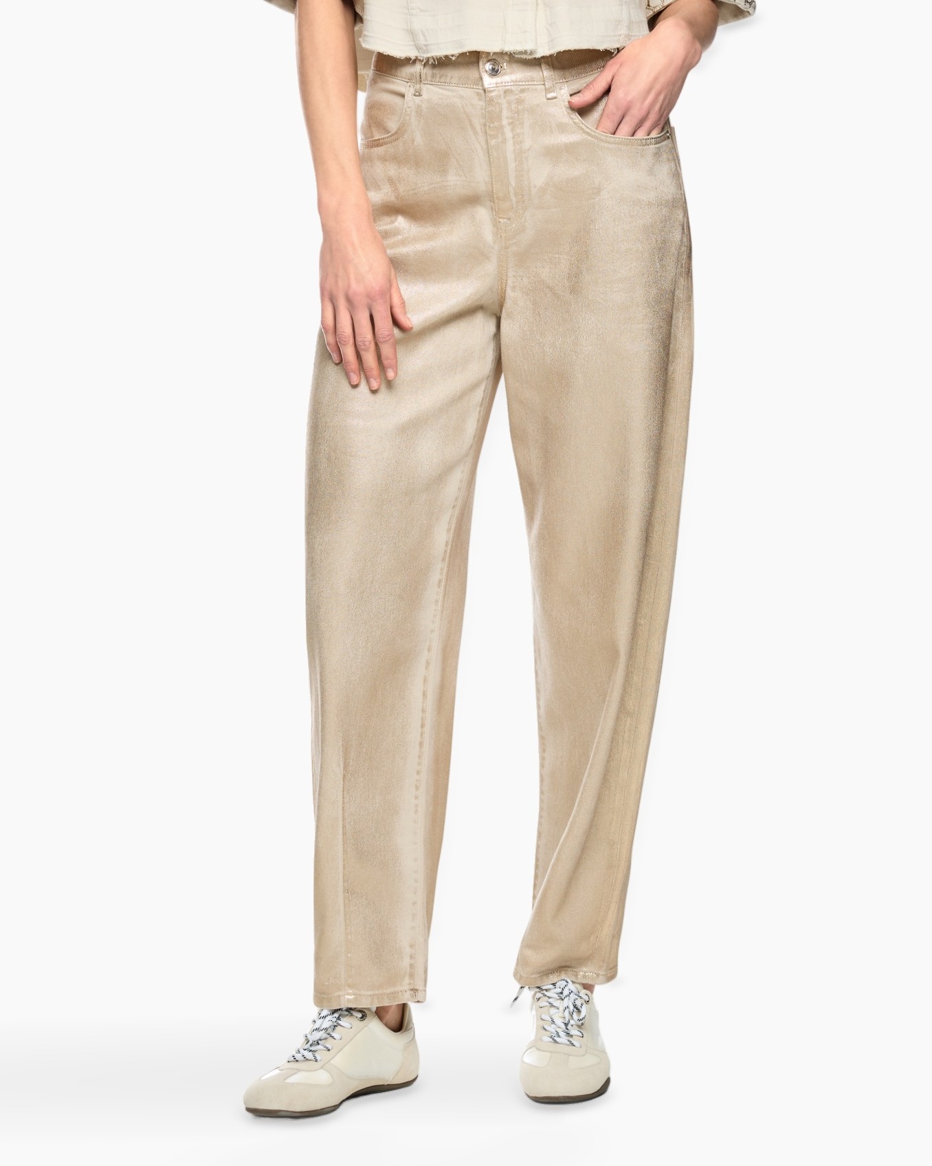 beige broek, velvet broek, hoge taille, rechte pijp, zakken