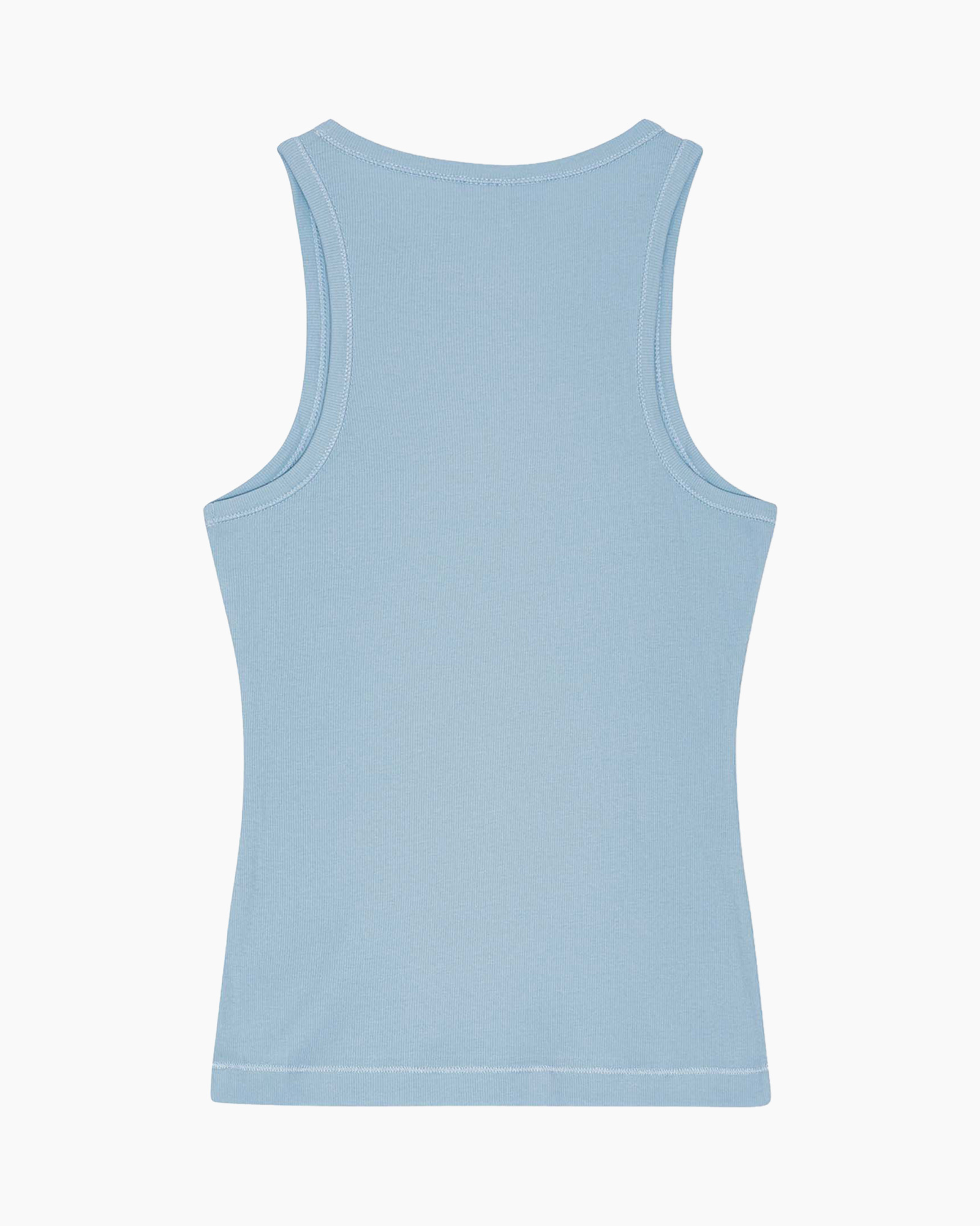 Top Soft Cotton Rib Licht Blauw