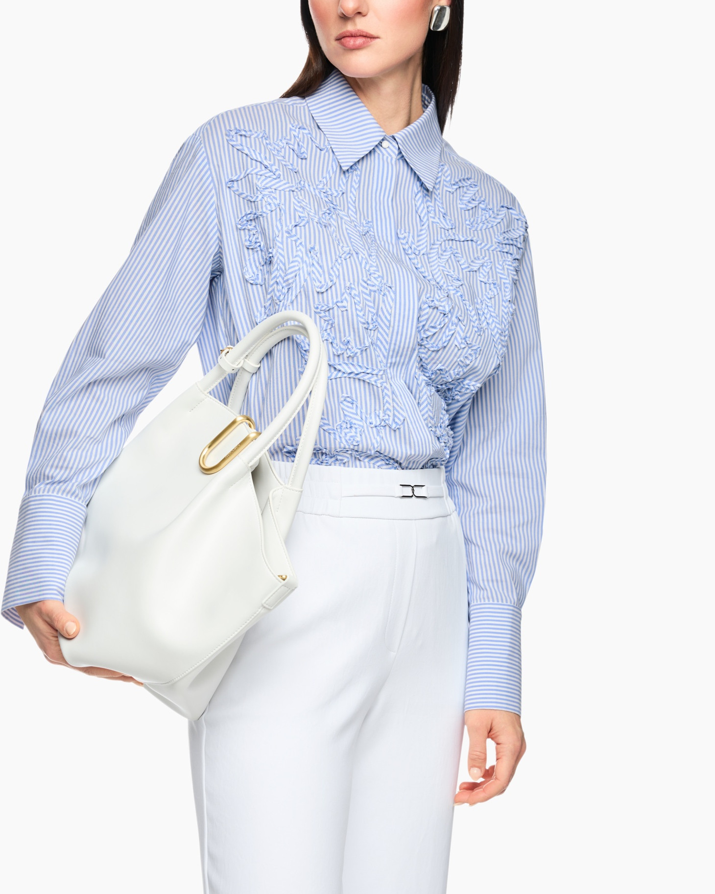 Shirt, Blouse, Accessoires, Handtas, Lange mouwen