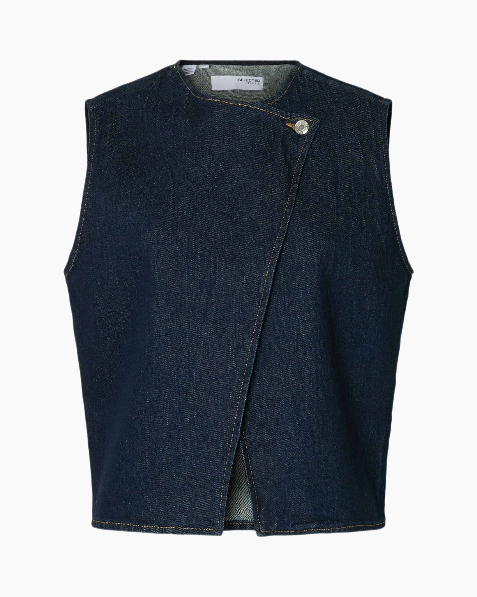 Vest Vida-kori Denim Vest Donker Blauw