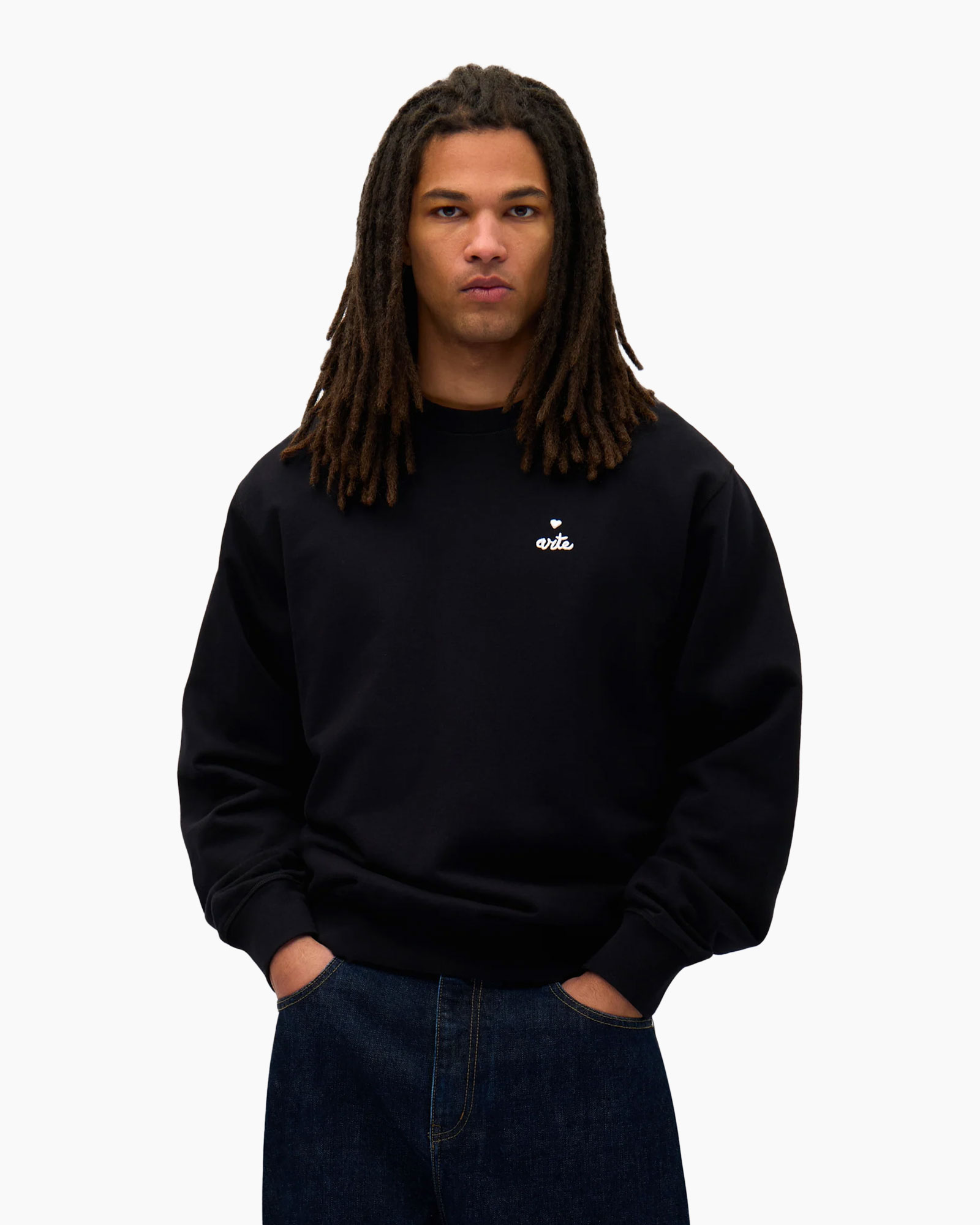 Sweater Small Heart Logo Crewneck Zwart