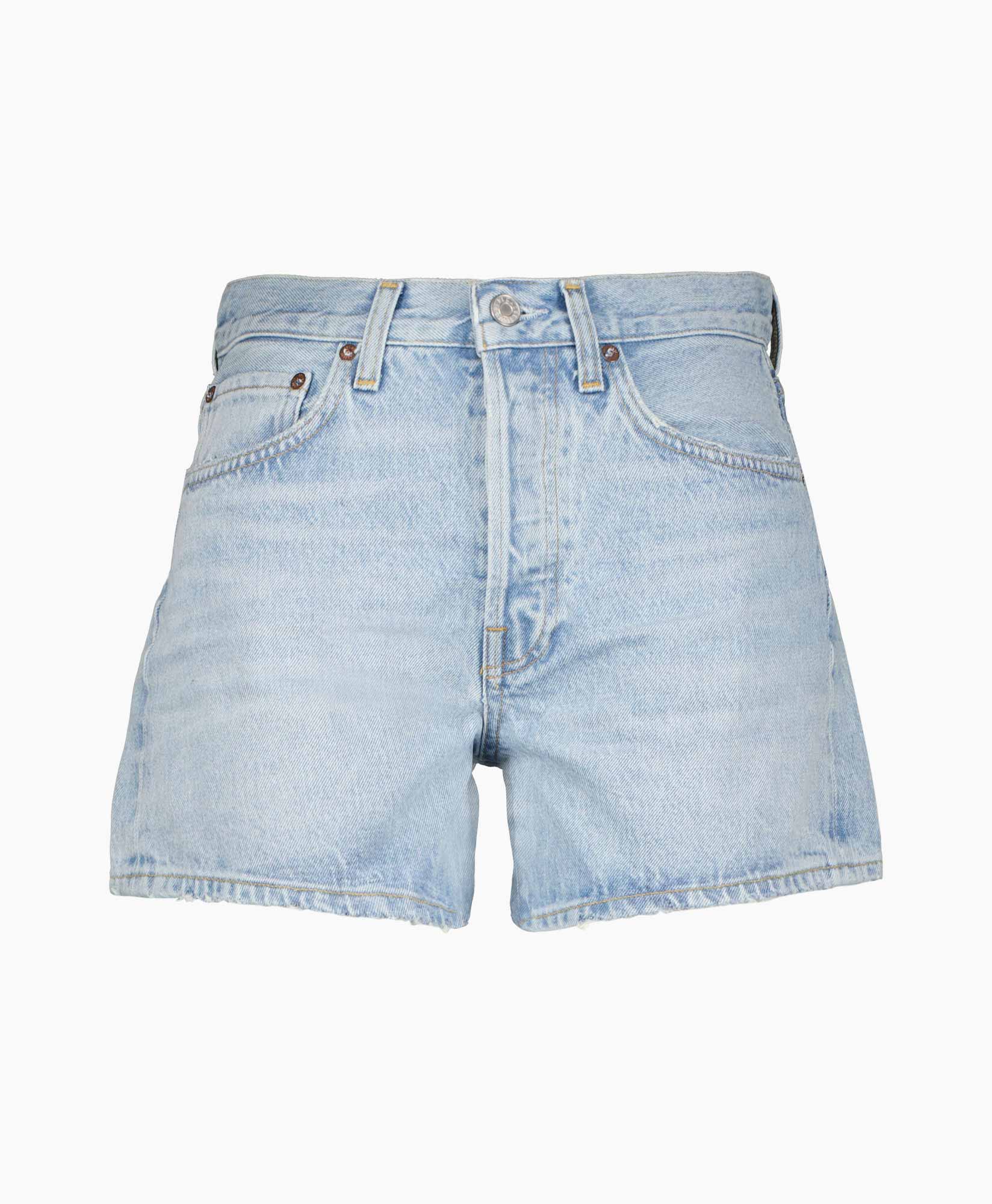 Agolde Korte Broek Parker Long Short Blauw