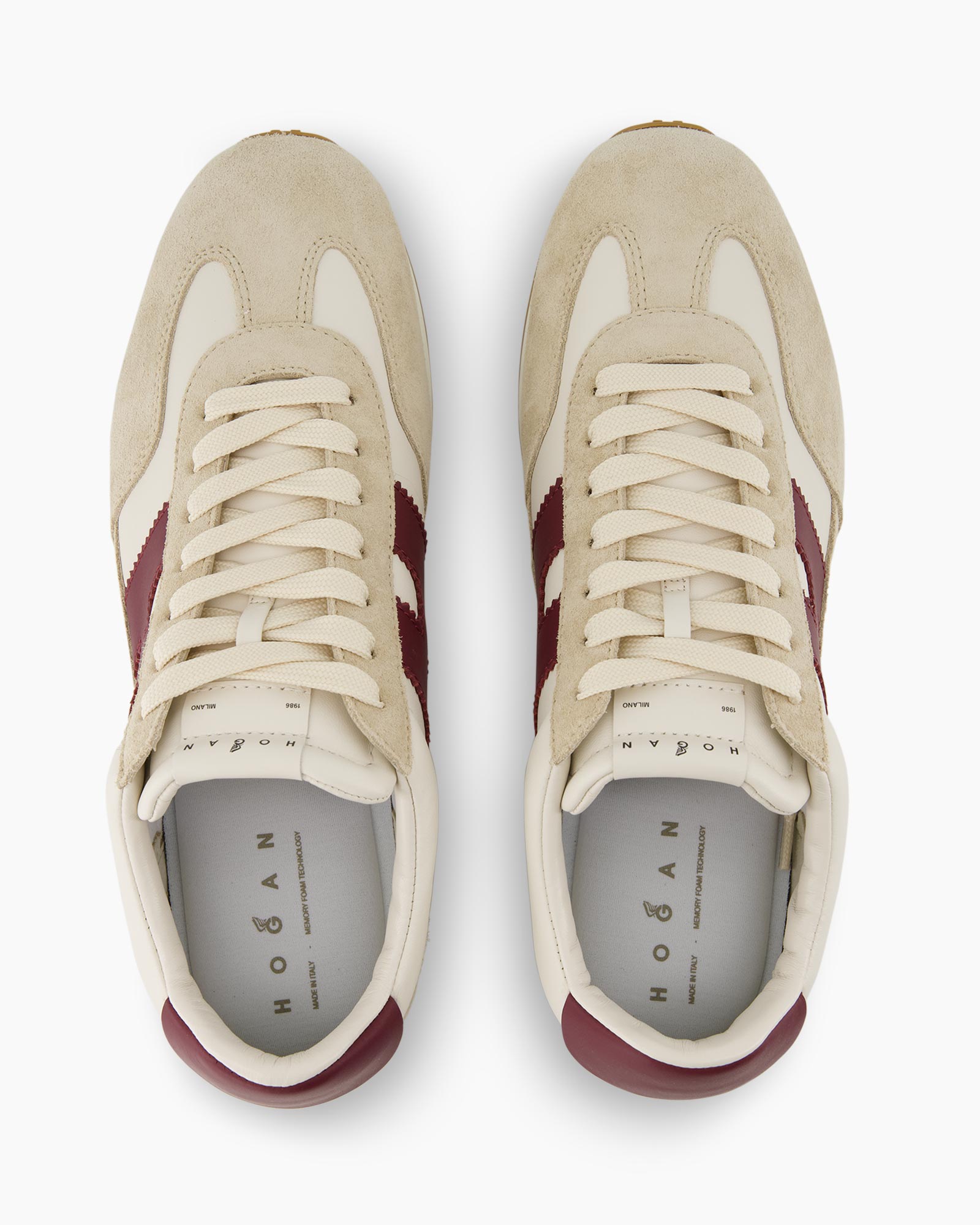 sneakers, schoenen, beige, crème, veters