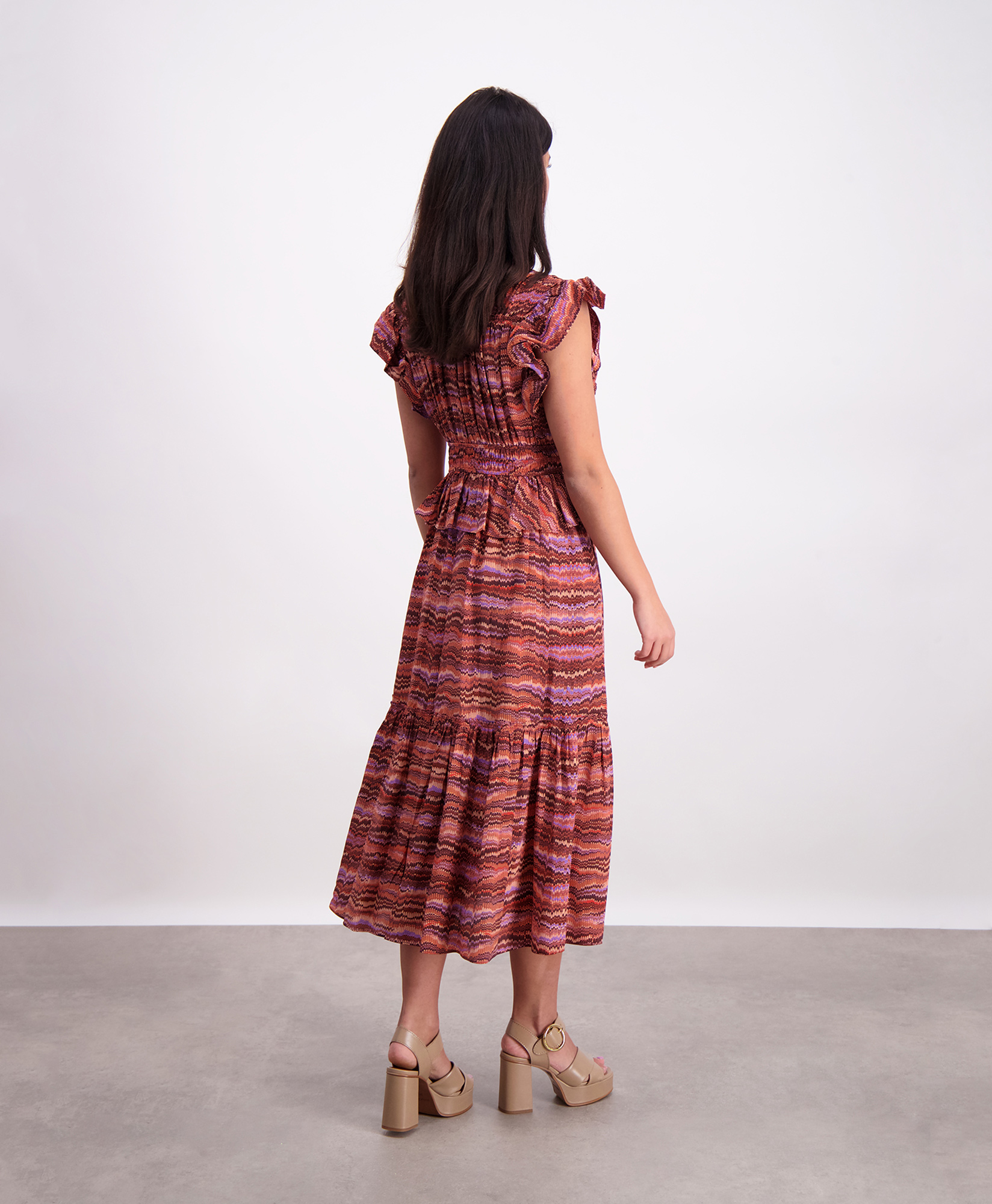 Ulla Johnson Midi Jurk Bendetta Paars