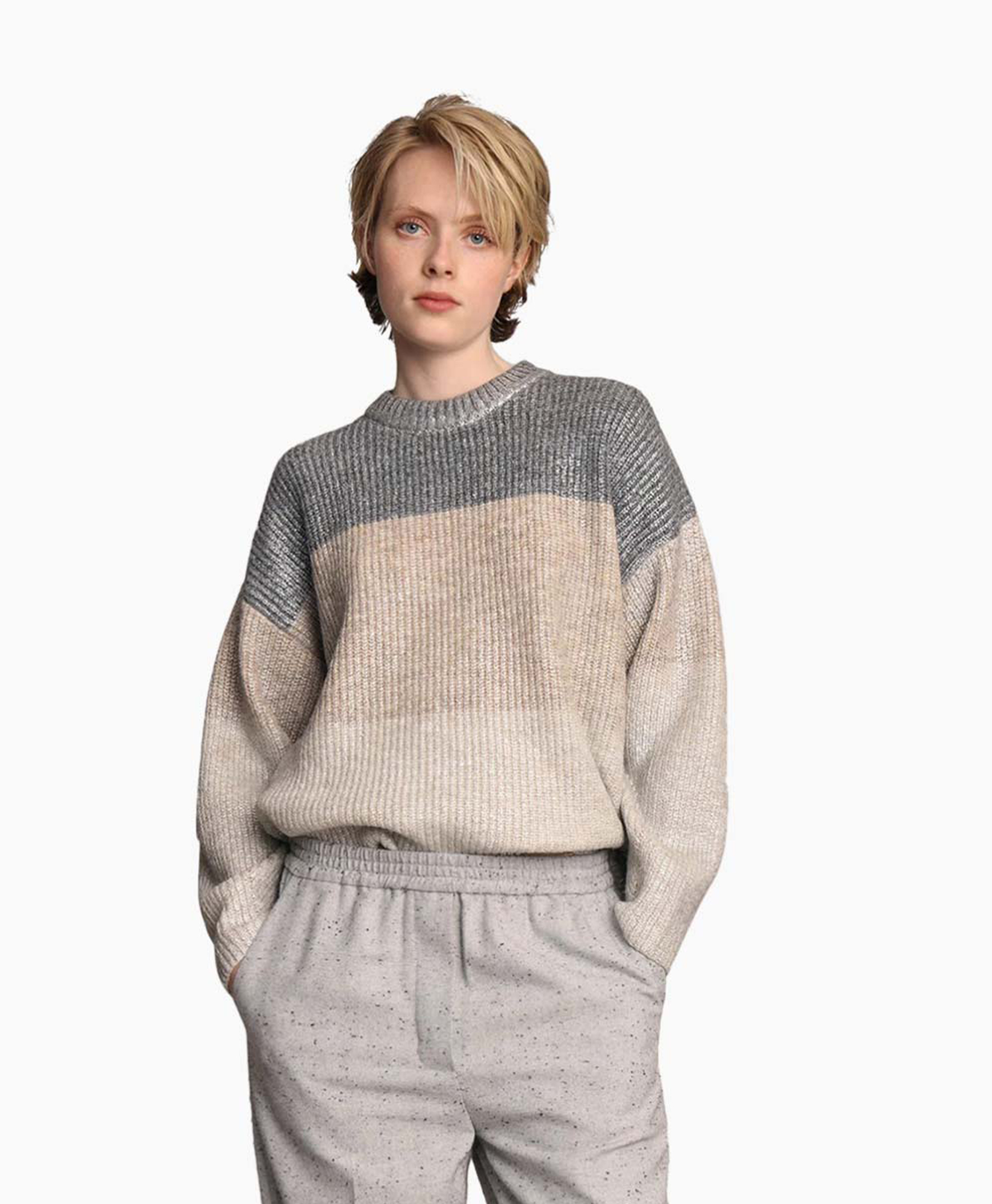 Munthe Pullover 233-1613-23373 Zilver