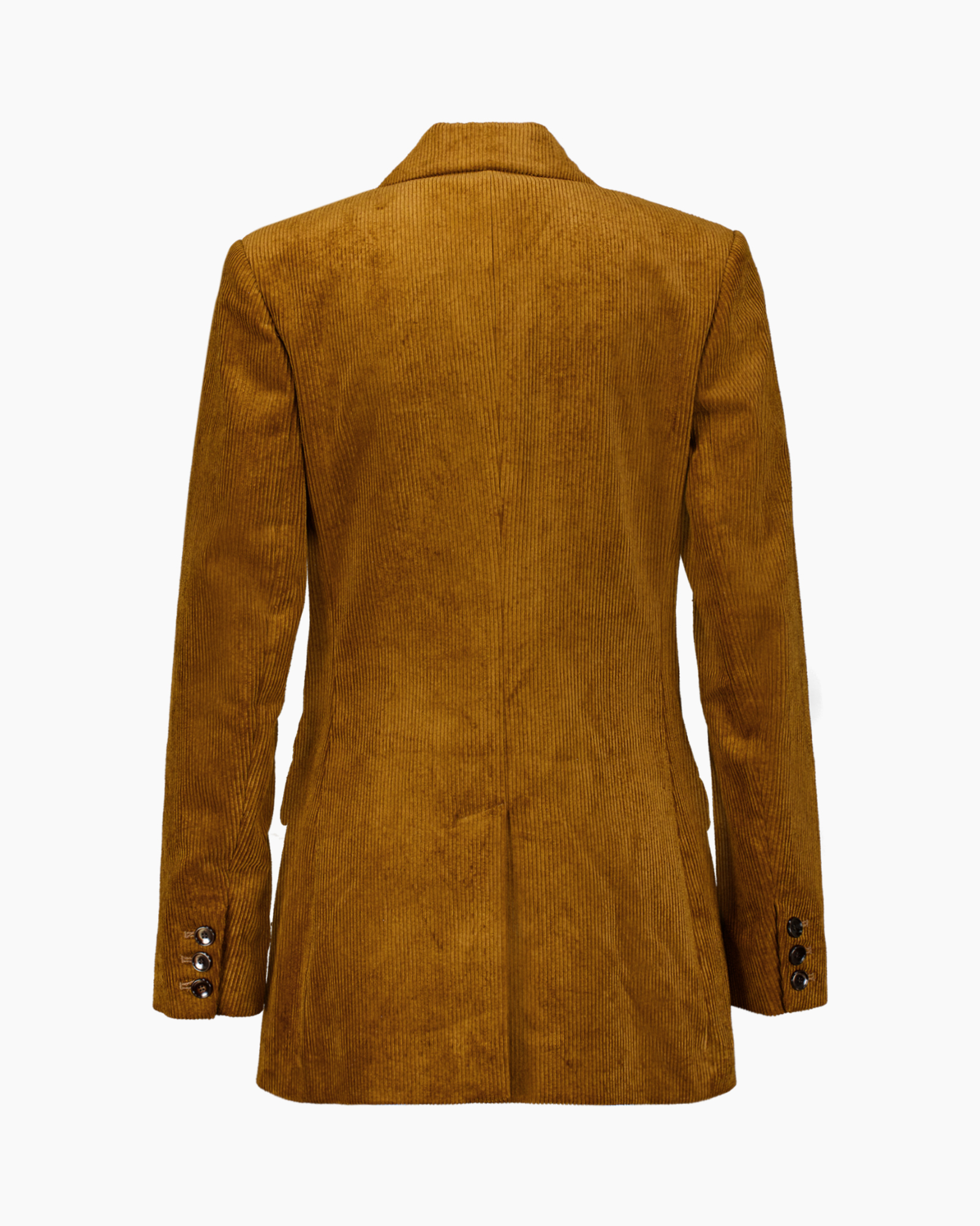 corduroy, blazer, dubbel-breasted, bruin, zakken