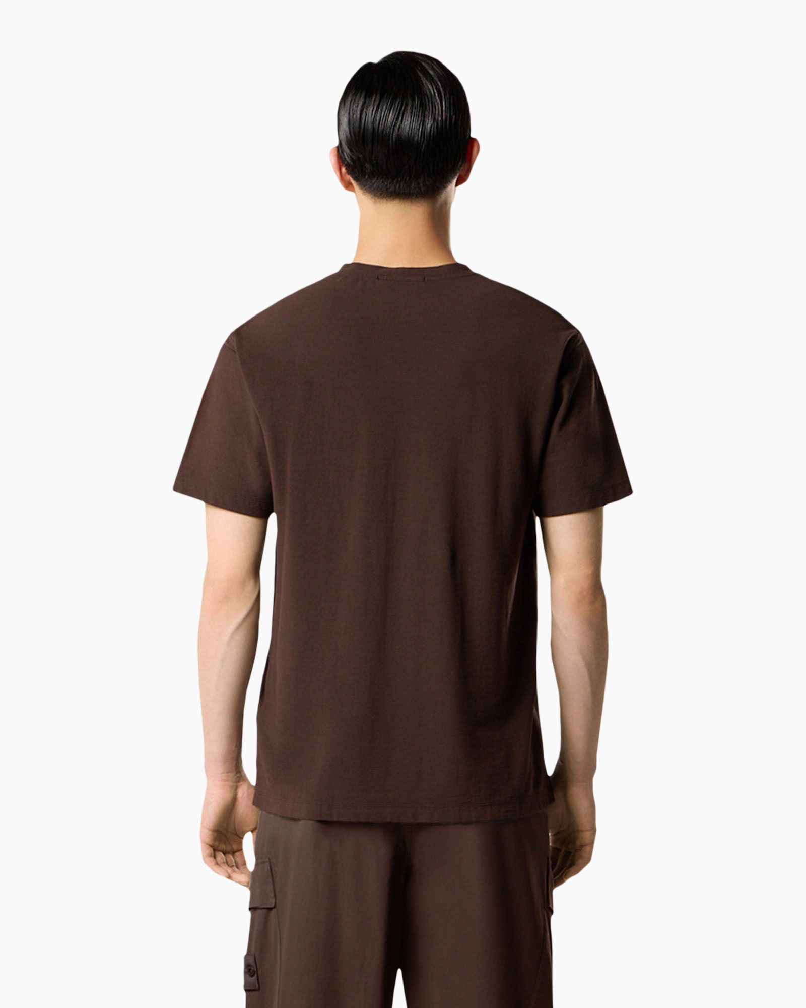 T-shirt Ghost Cotton Jersey Crepe Donker Bruin