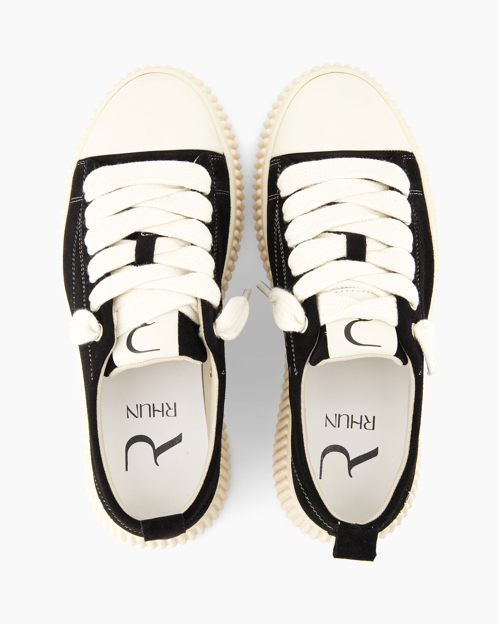 sneakers, lace-up, zwart, crepé zool, canvas