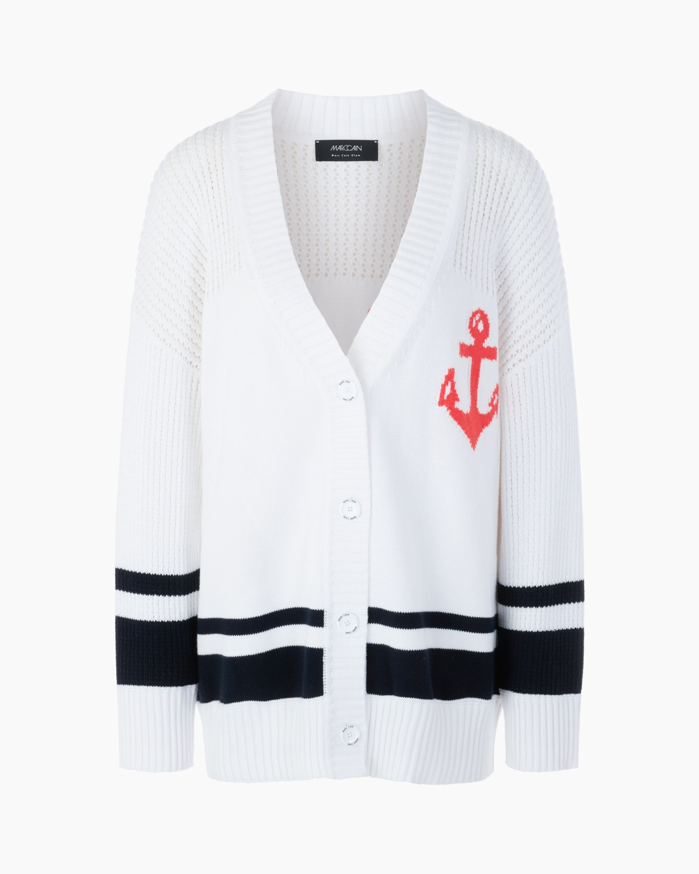 cardigan, knitwear, marine, anchor, stripe