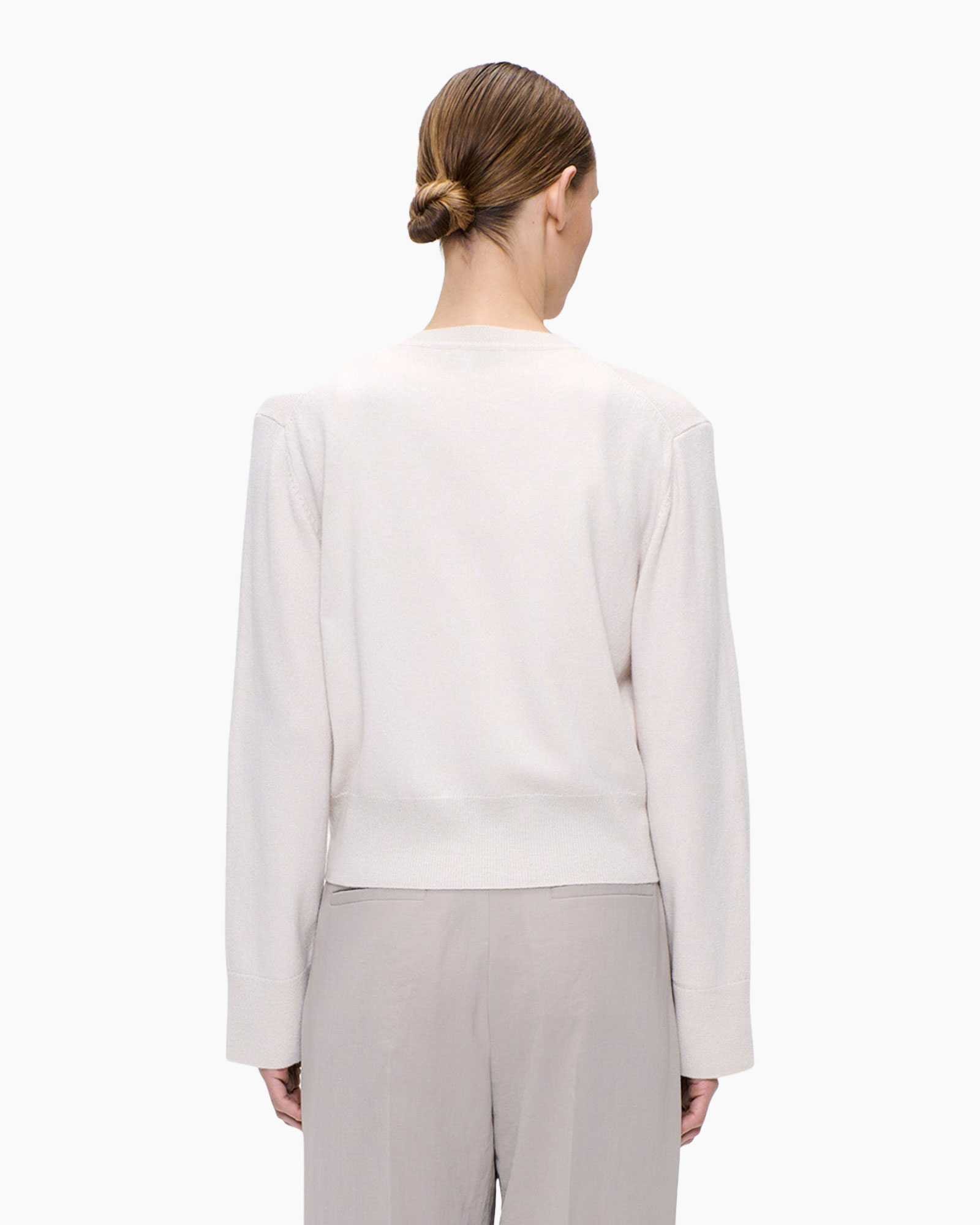 veston, knopsluiting, langemouw, beige, breipatroon