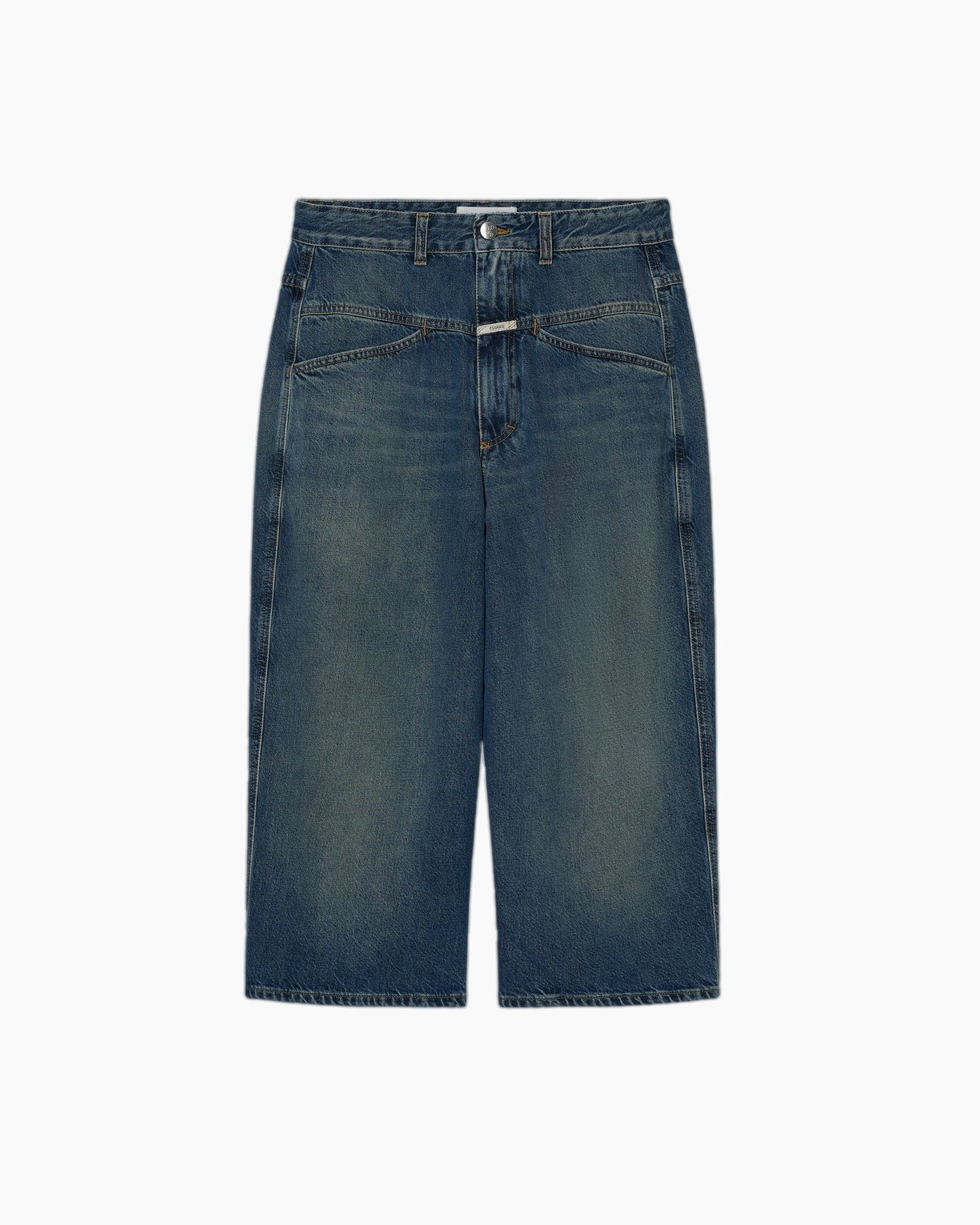 jeans, denim, wide-leg, mid-wash, pockets